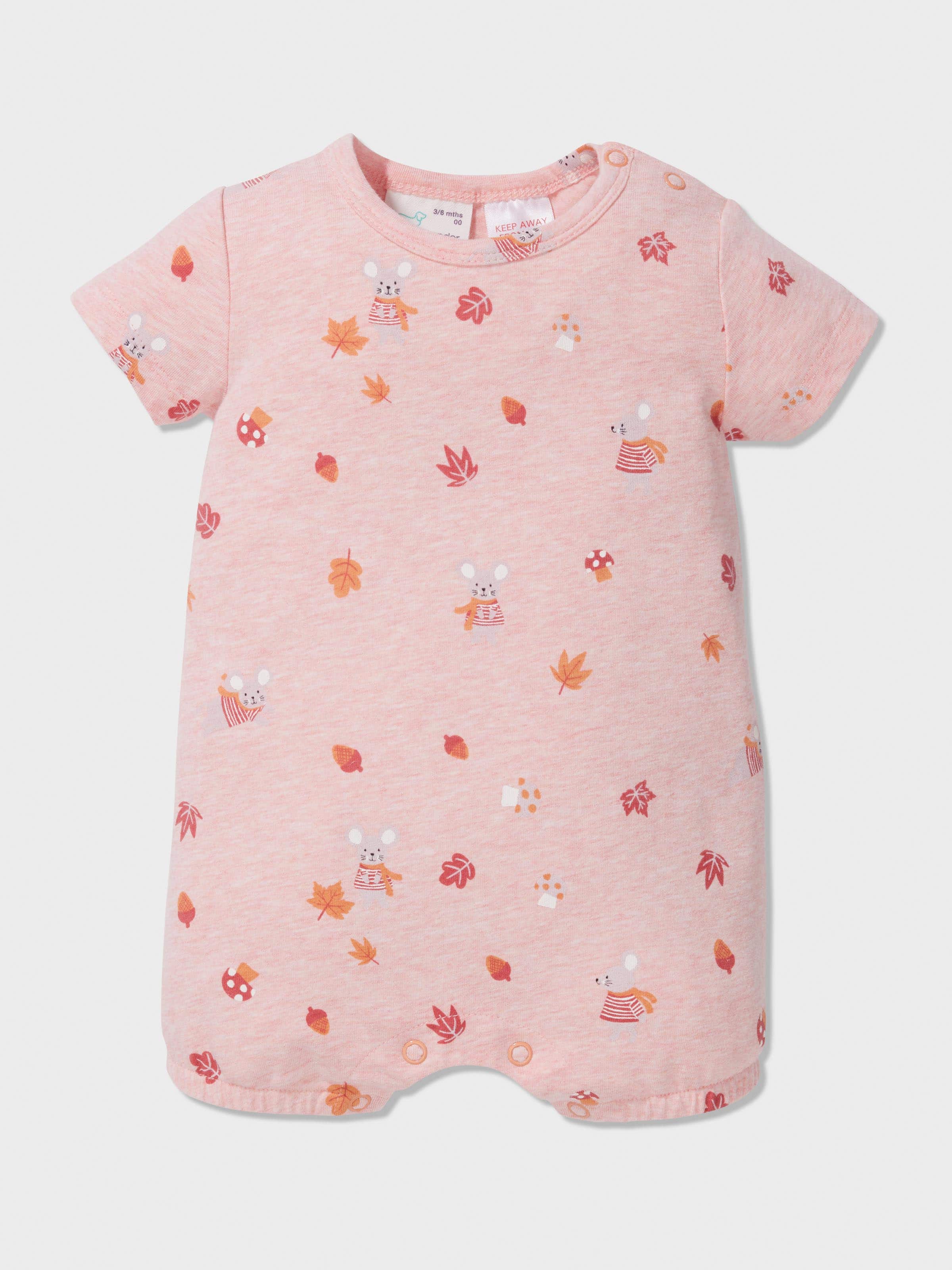 Baby Organic Autumn Print Romper