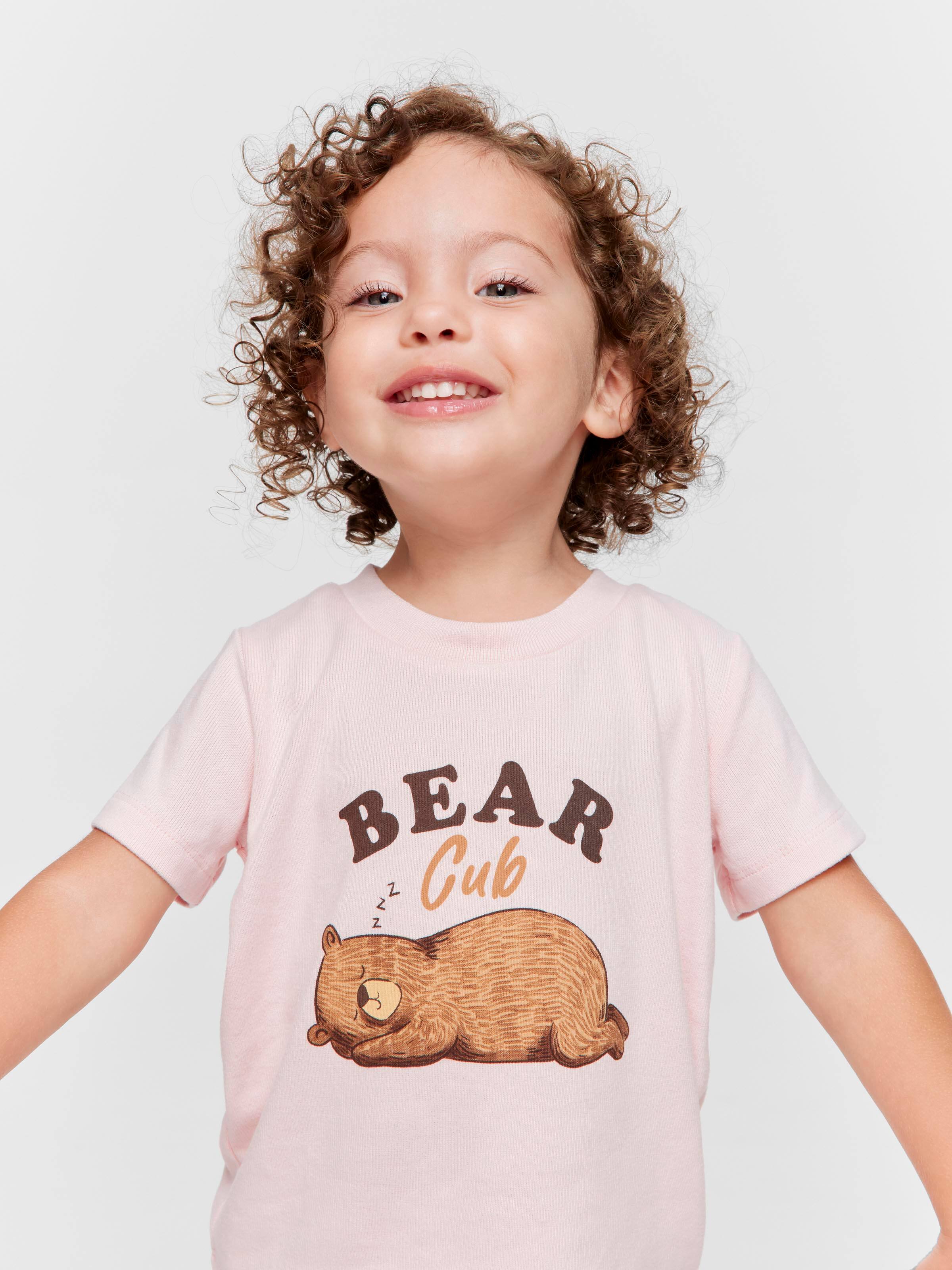 Baby Pink Bear Cub Short Pj Set