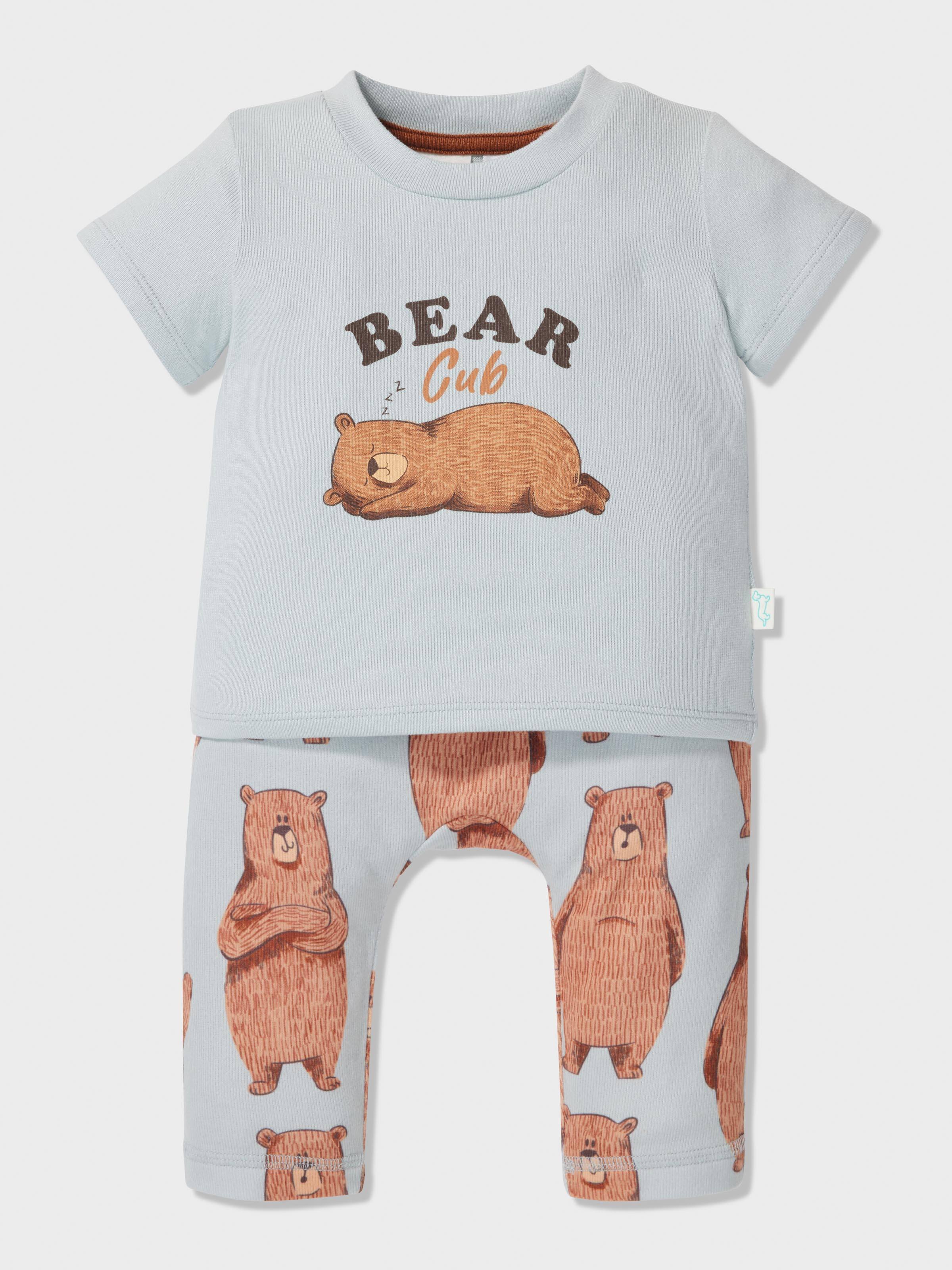 Baby Sage Bear Cub Short Pj Set