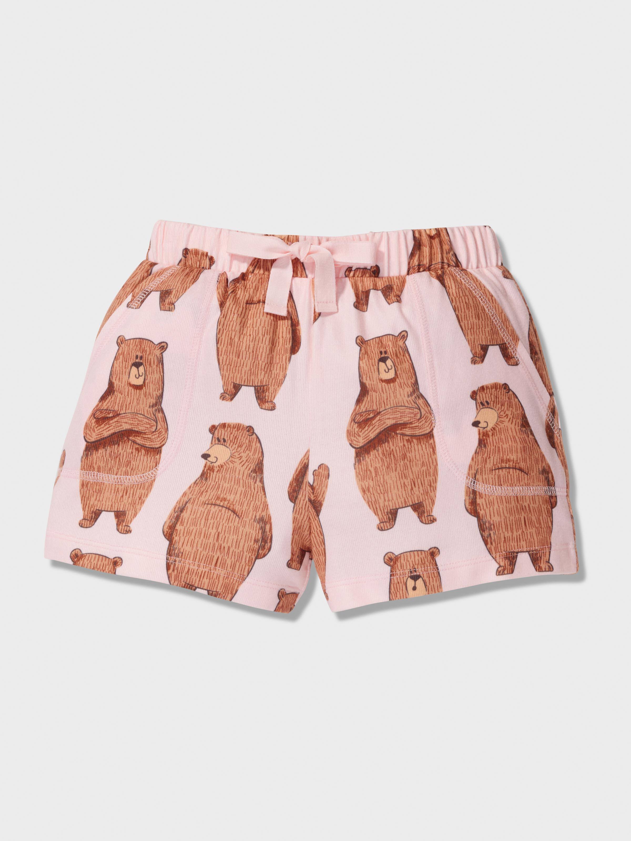 Jnr Girls Bear Cub Short Pj Set