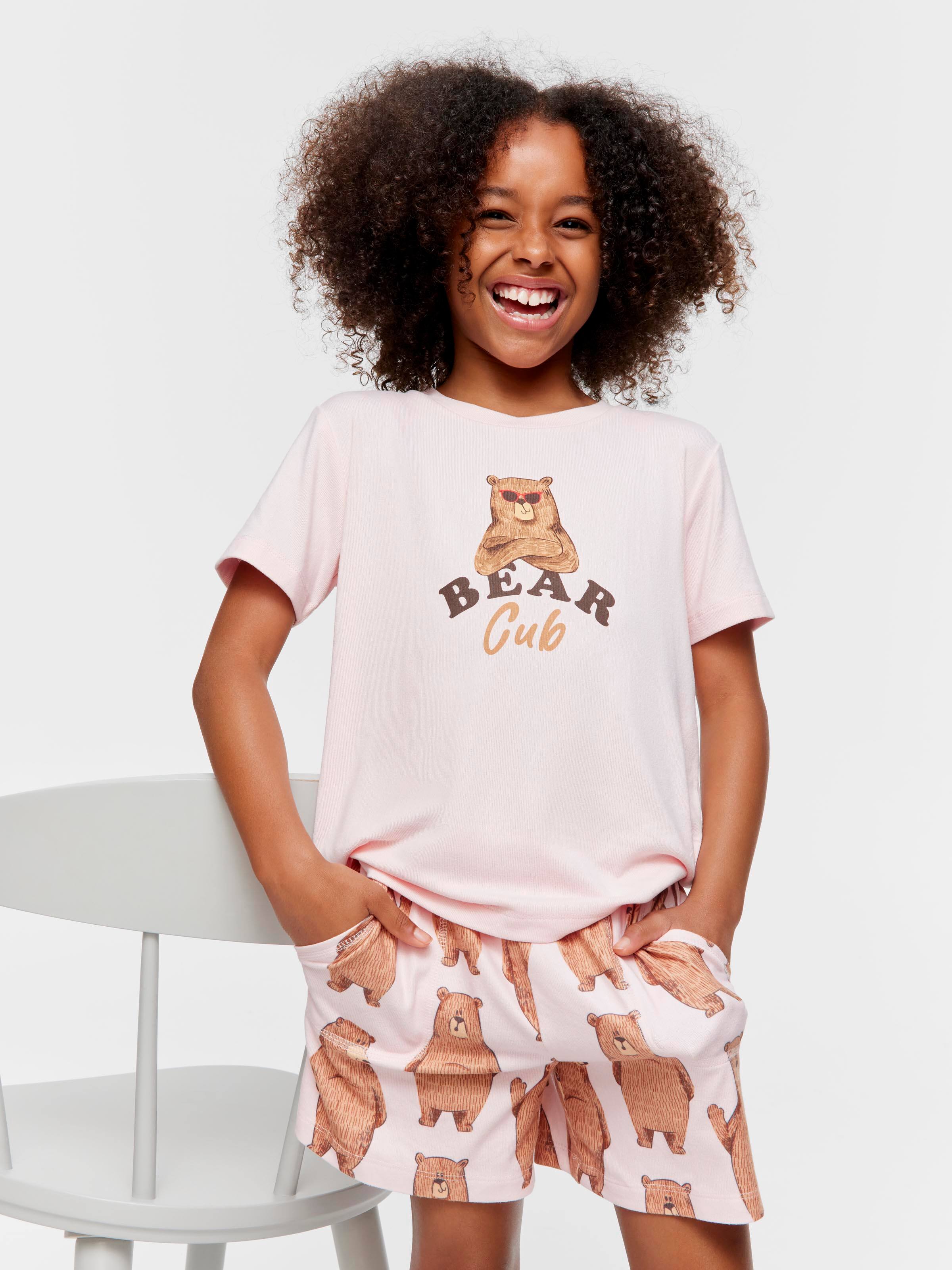 Girls Bear Cub Short Pj Set