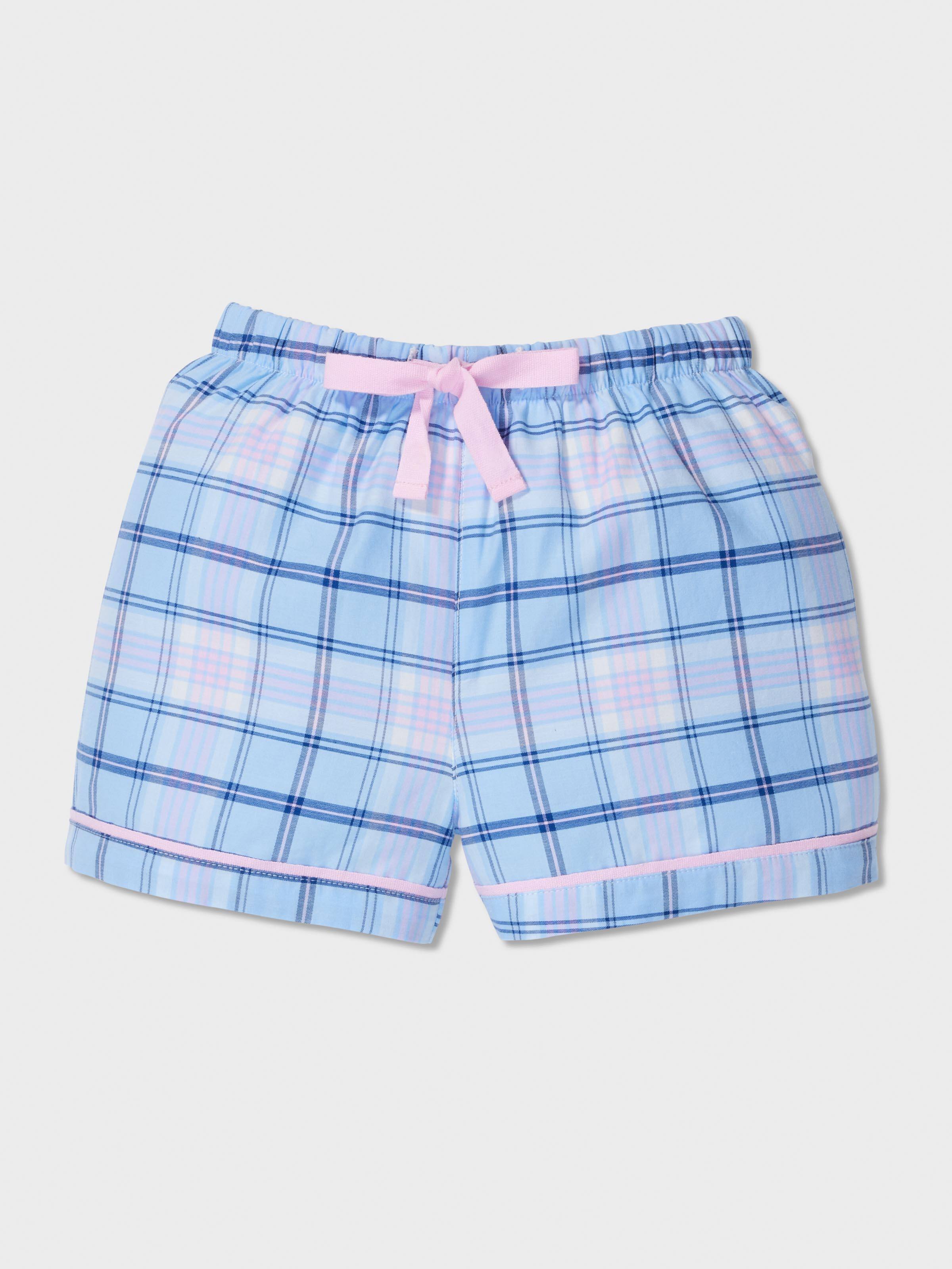 Girls Soft Check Classic Short Pj Set