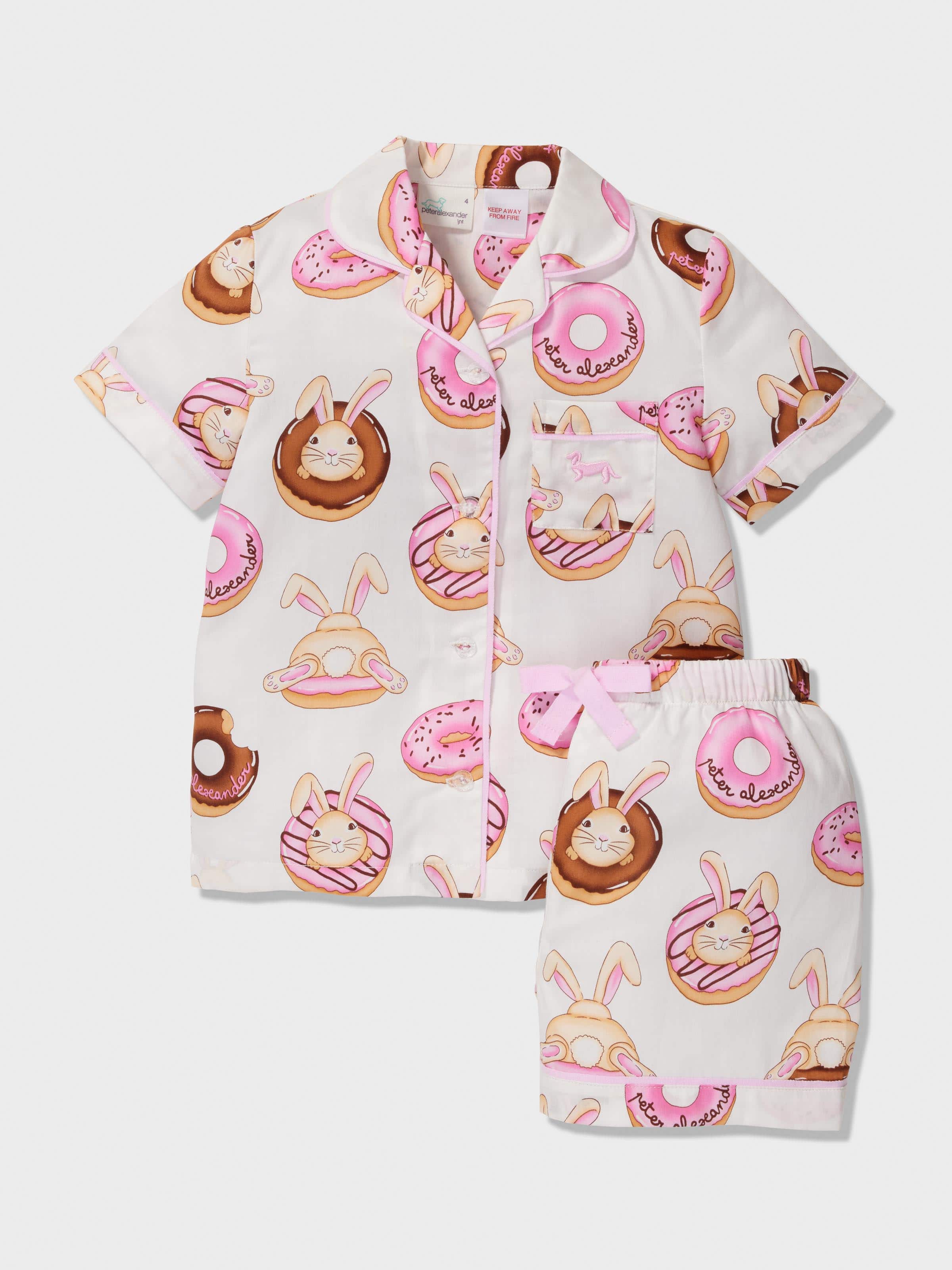 Jnr Girls Pink Doughnut Pj Set