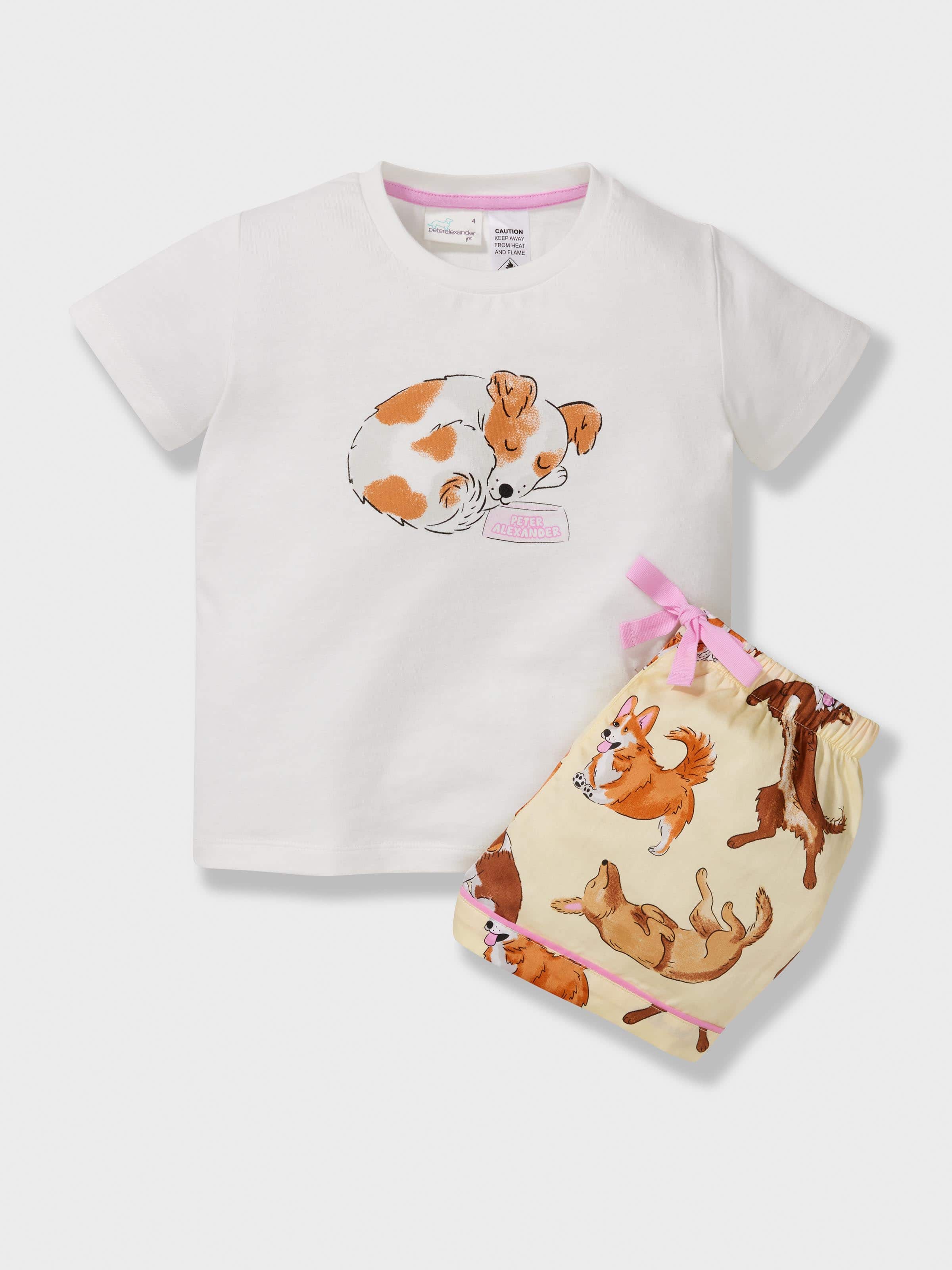 Girls Sleepy Pup Short Pj Set
