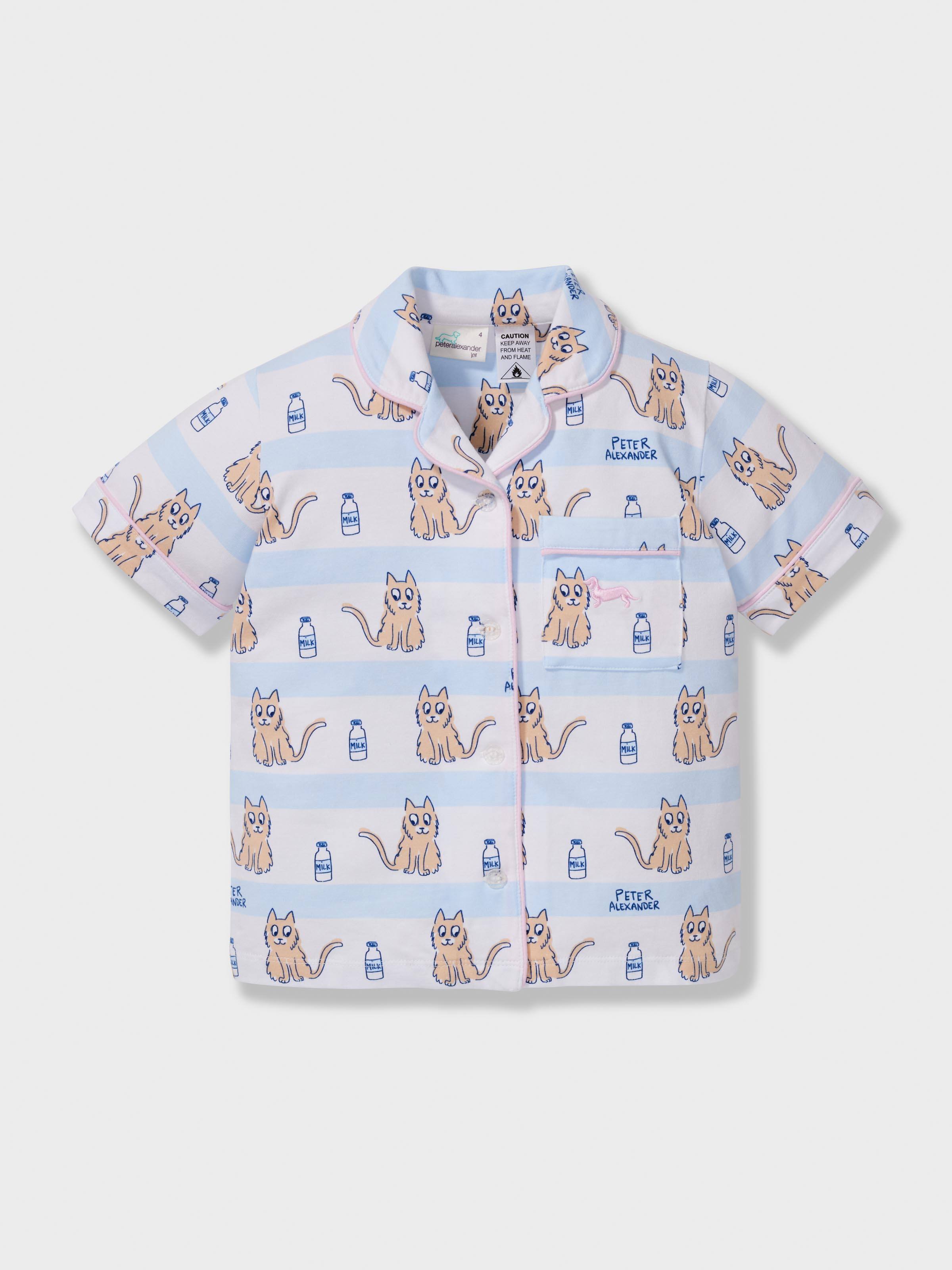 Image for Girls Milk Cat Classic Shortie Pj Set from Peter Alexander