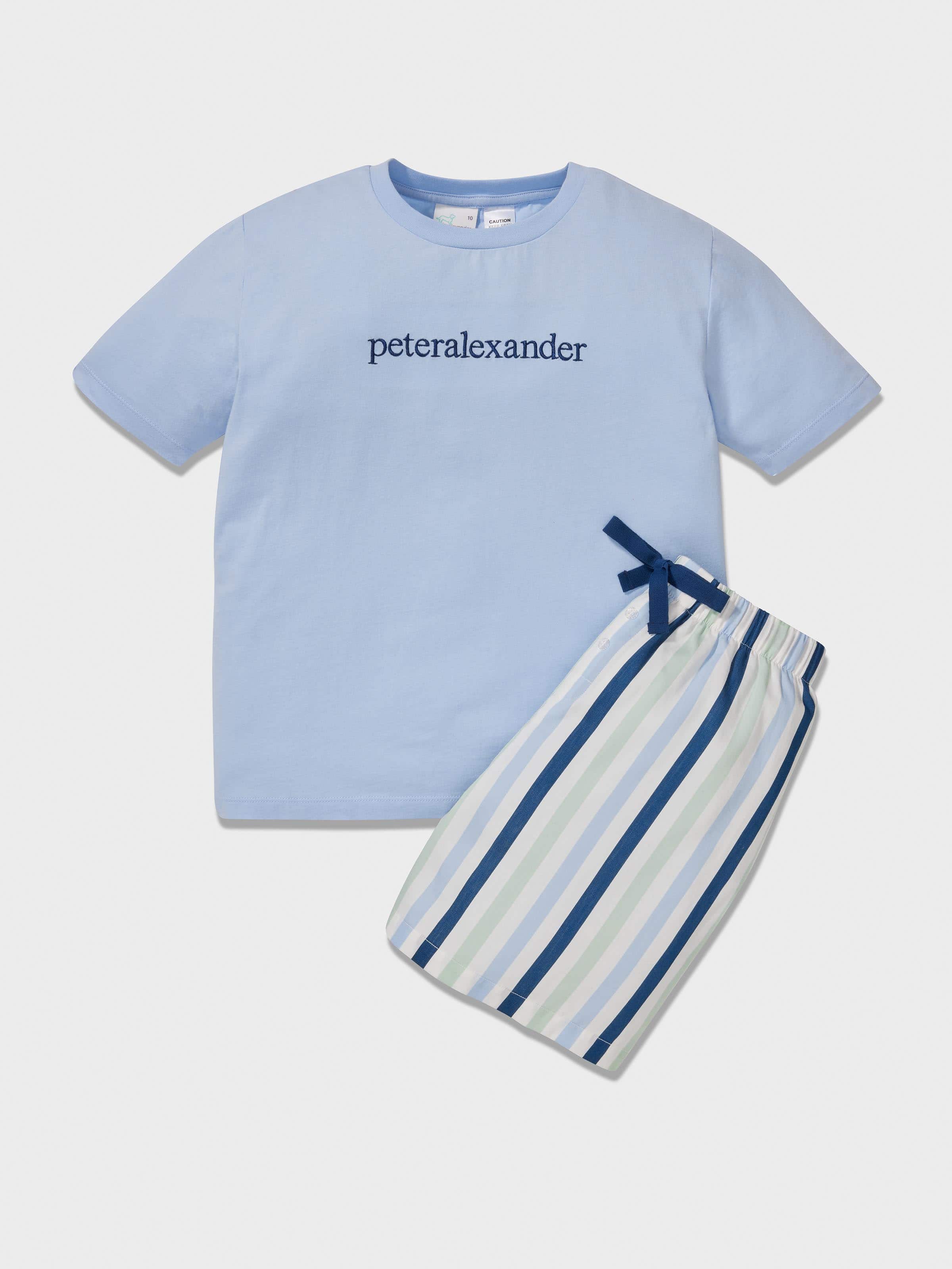 Boys Striped Short Pj Set