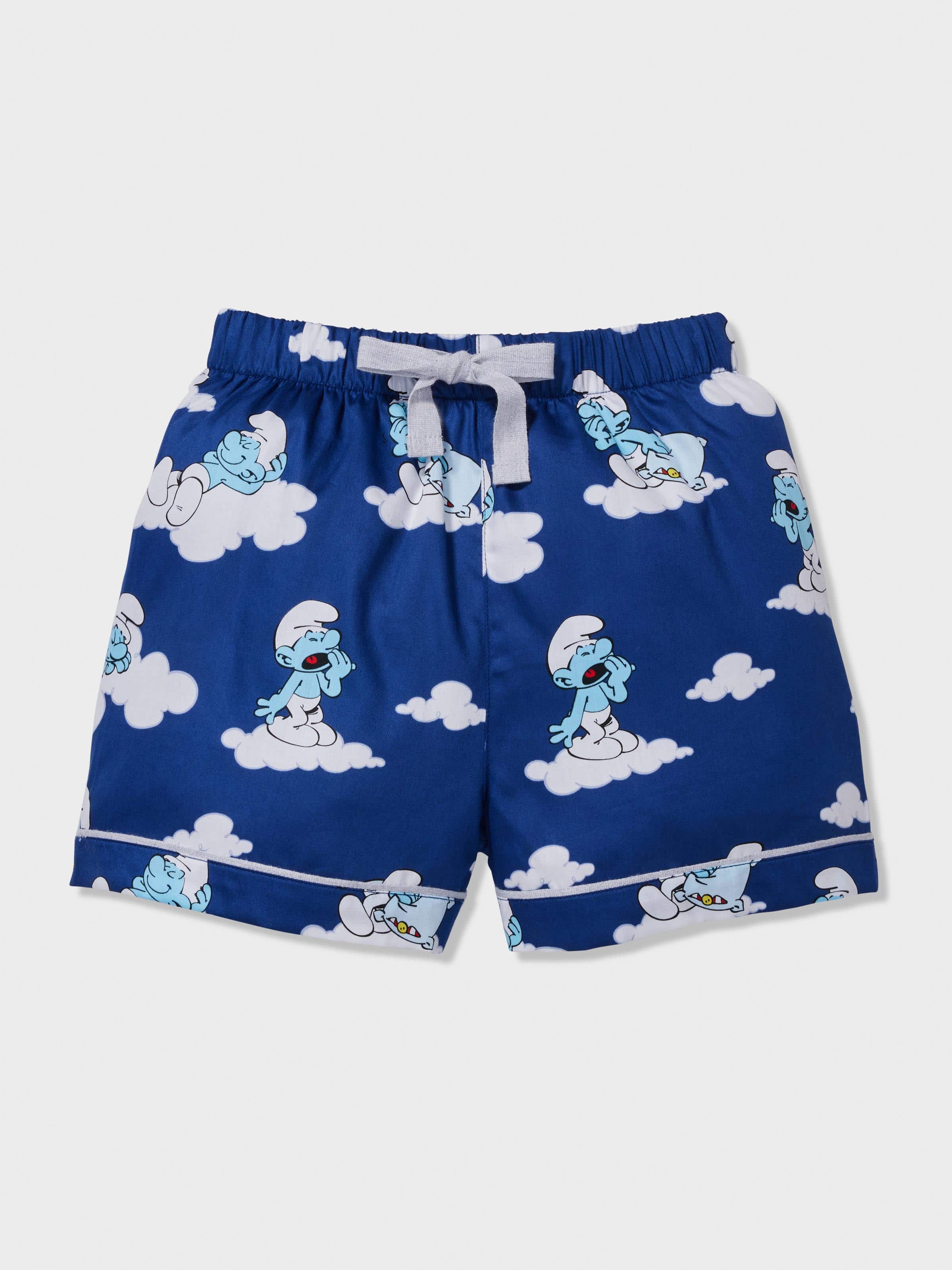 Jnr Kids Cloud Smurf Classic Shortie Pj Set