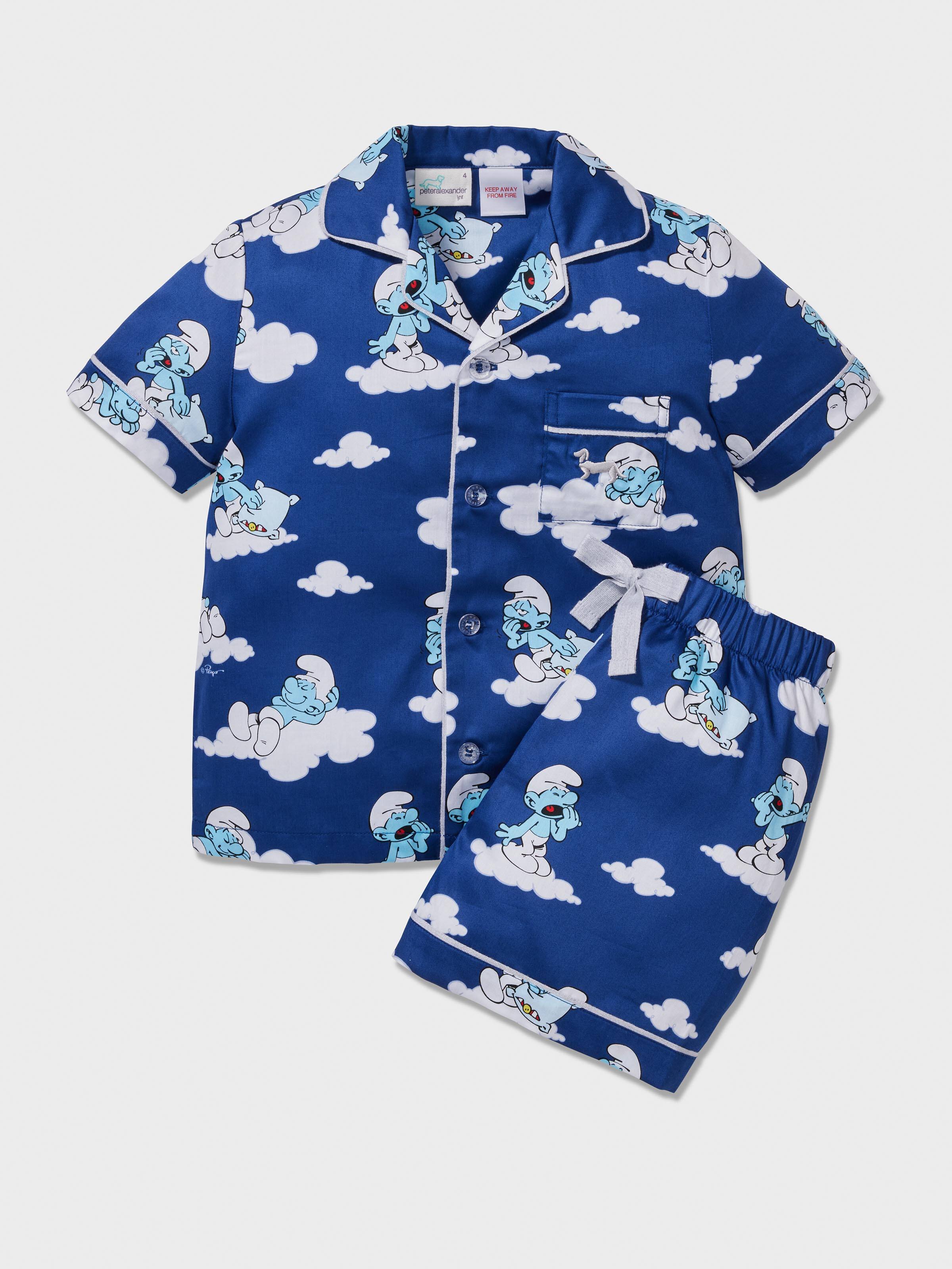 Image for Kids Cloud Smurf Classic Shortie Pj Set from Peter Alexander