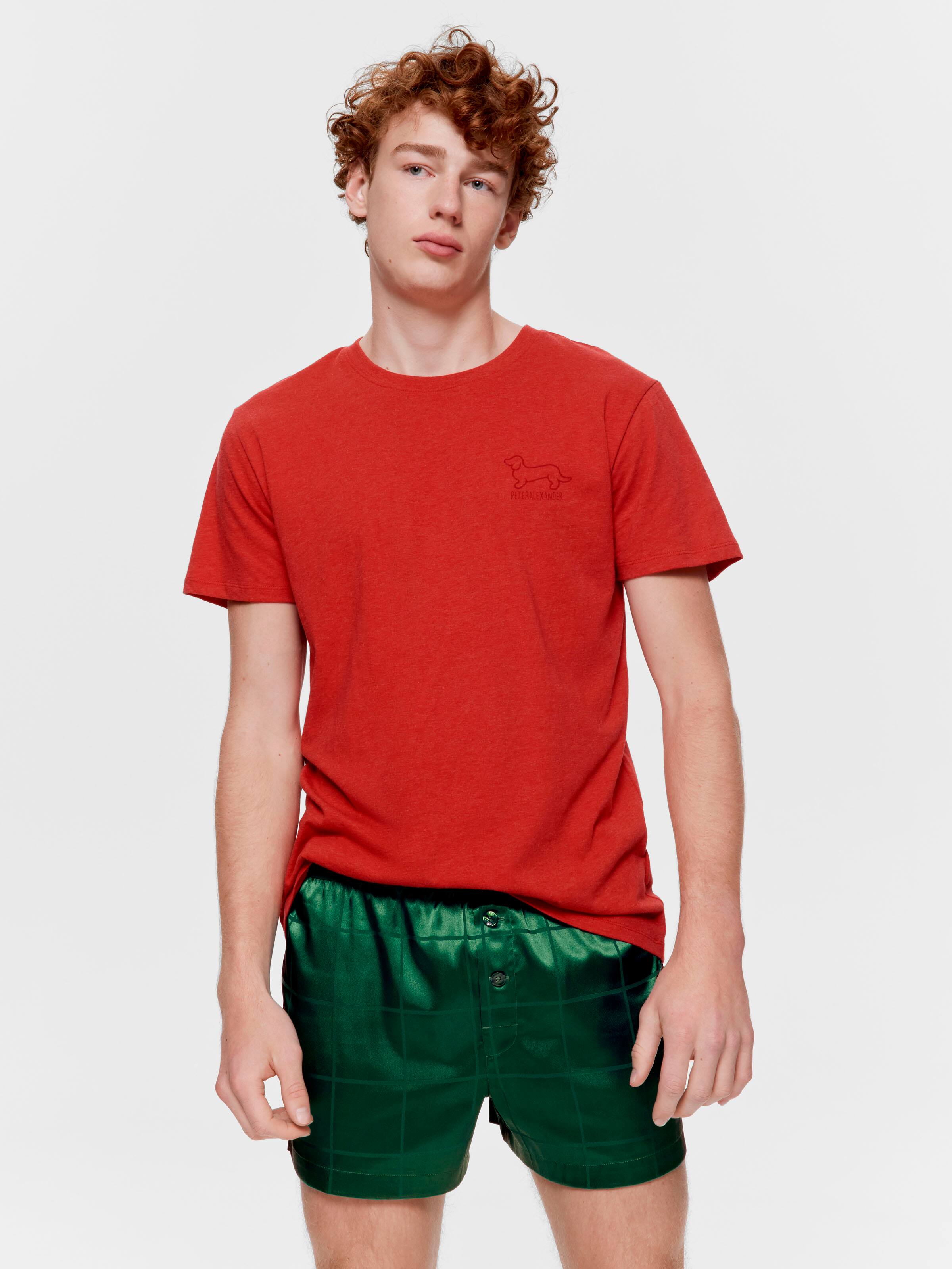 Green Check Satin Boxer Short