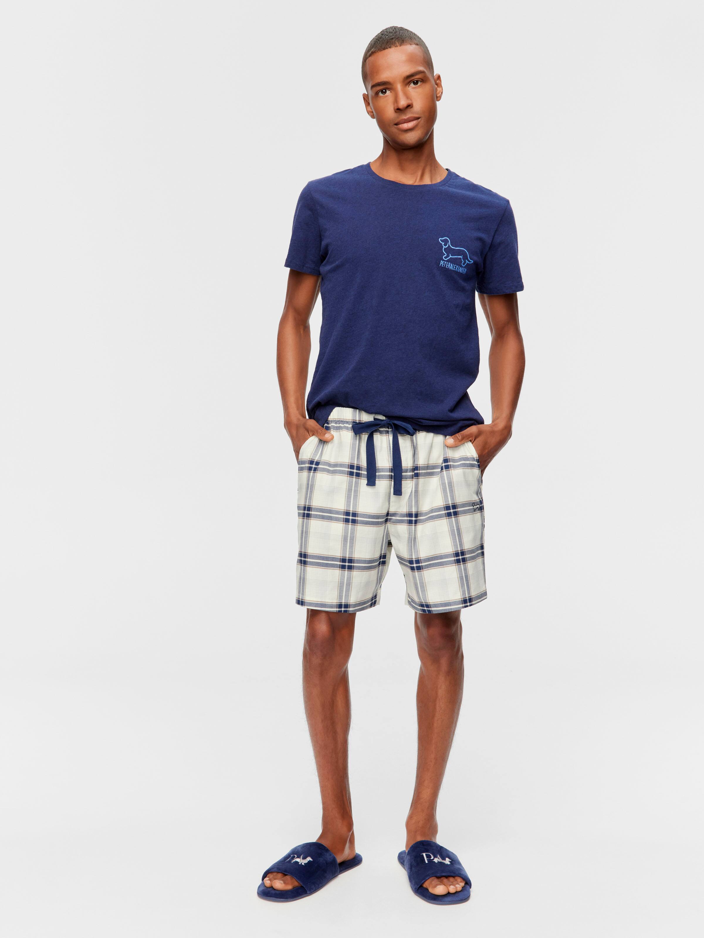 Cream Check 100% Cotton Mid Short