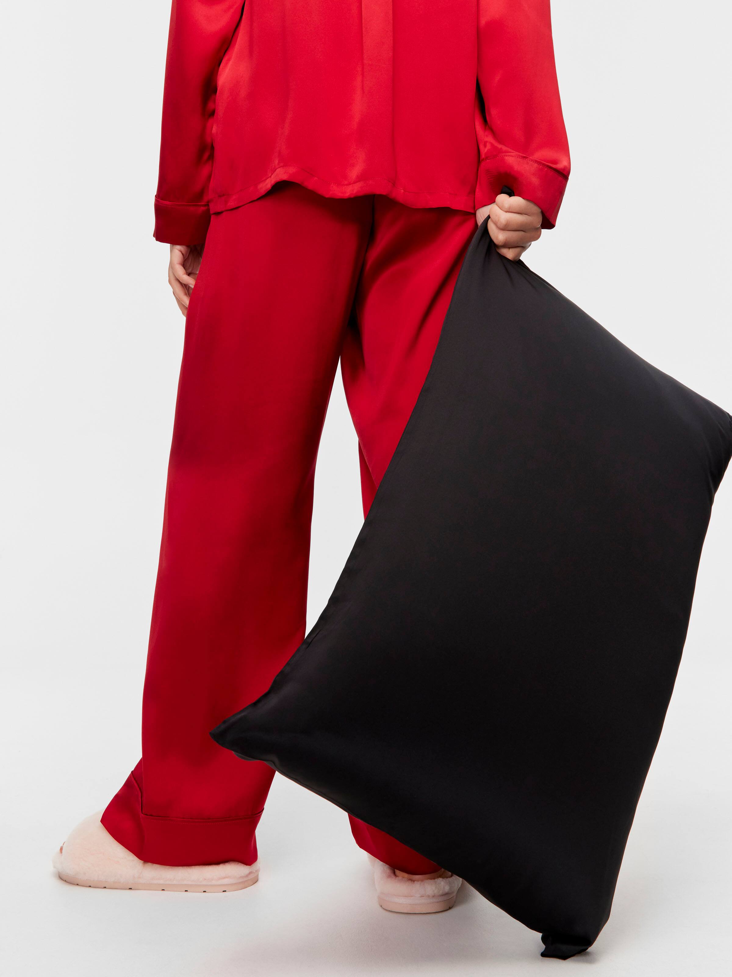 Black Silk Pillow Case