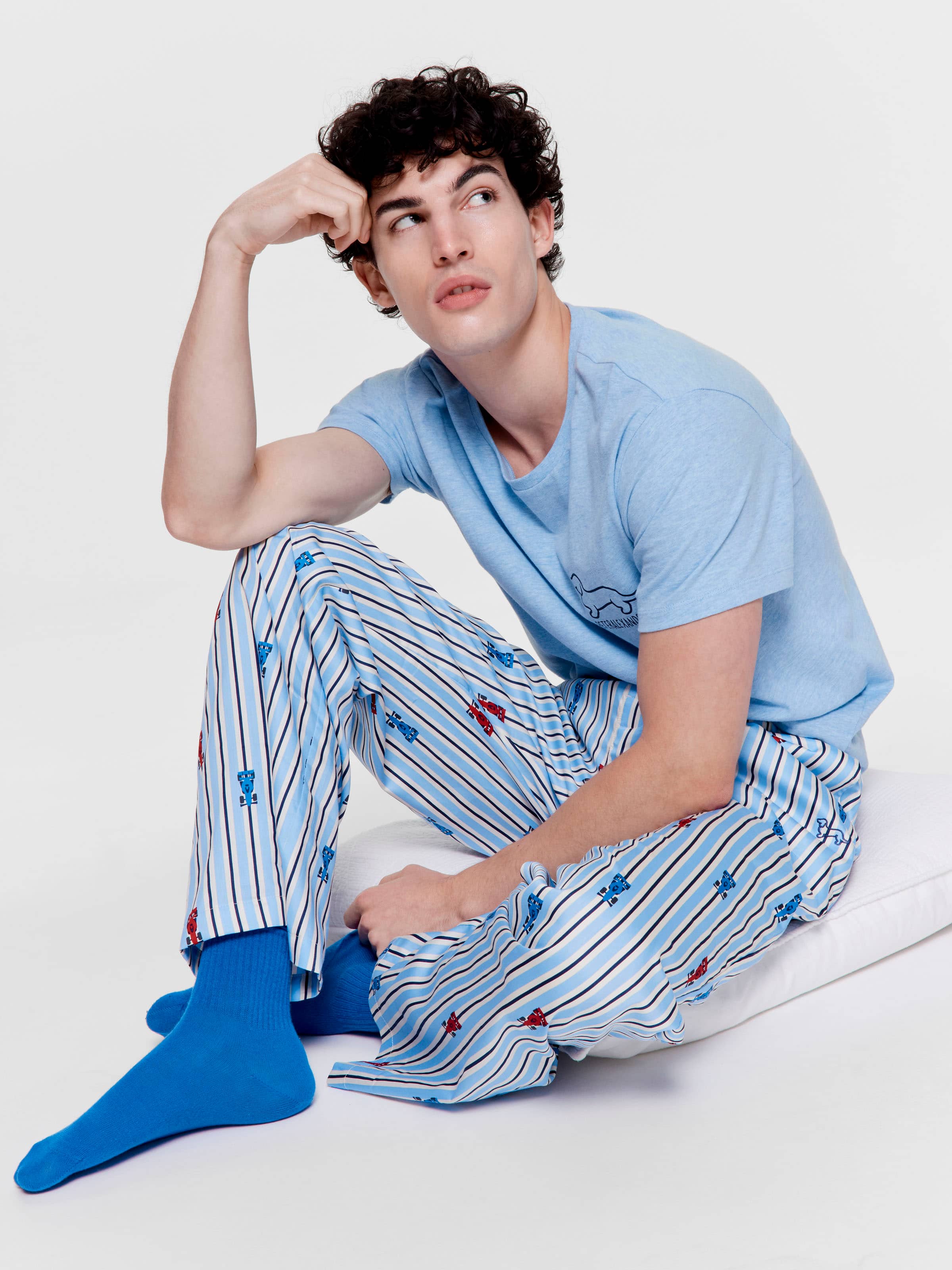 Race Car Stripe 100% Cotton Classic Pj Bottom