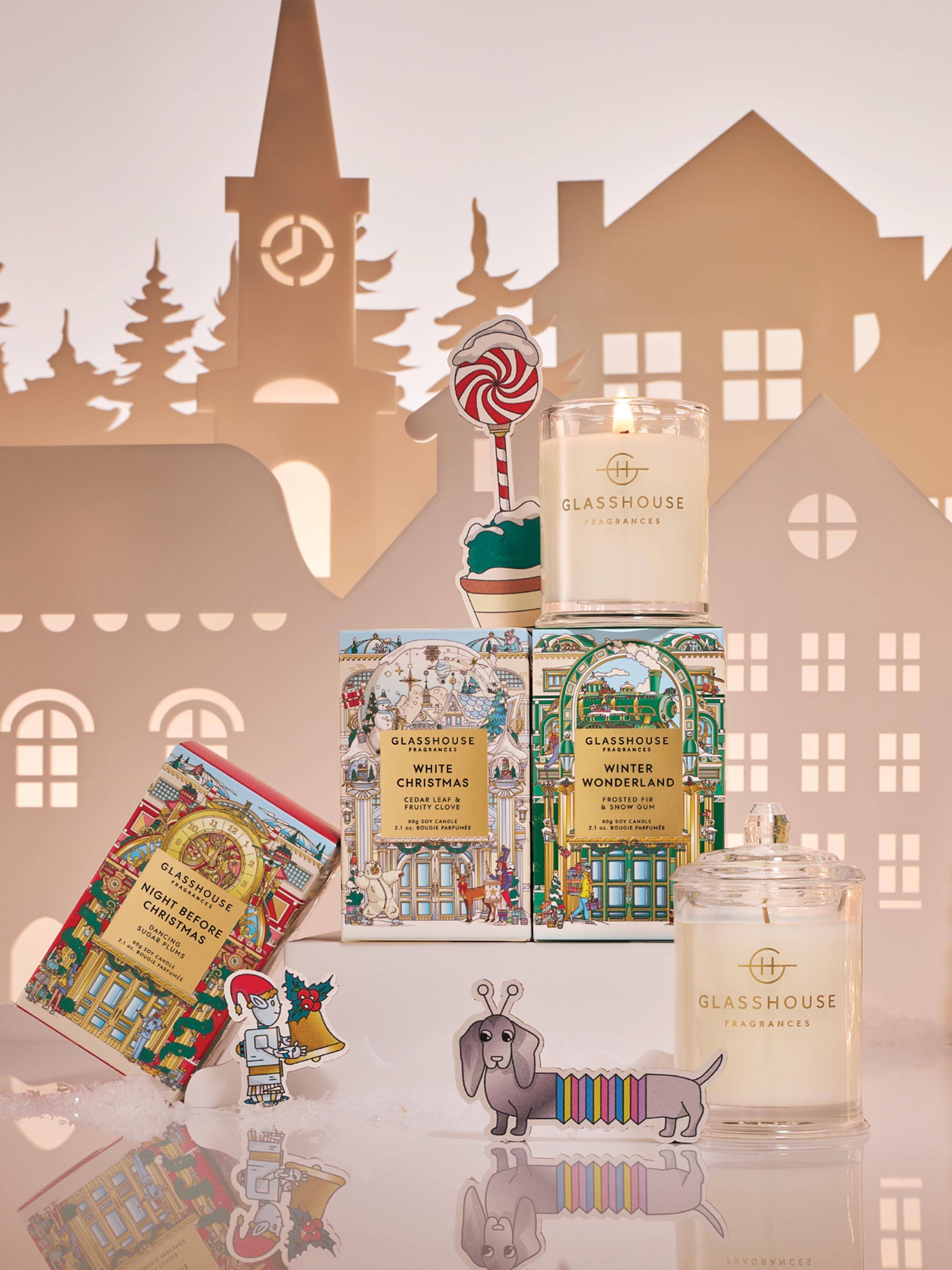 Glasshouse Fragrances Limited Edition Christmas Trio 3X 60G Candles