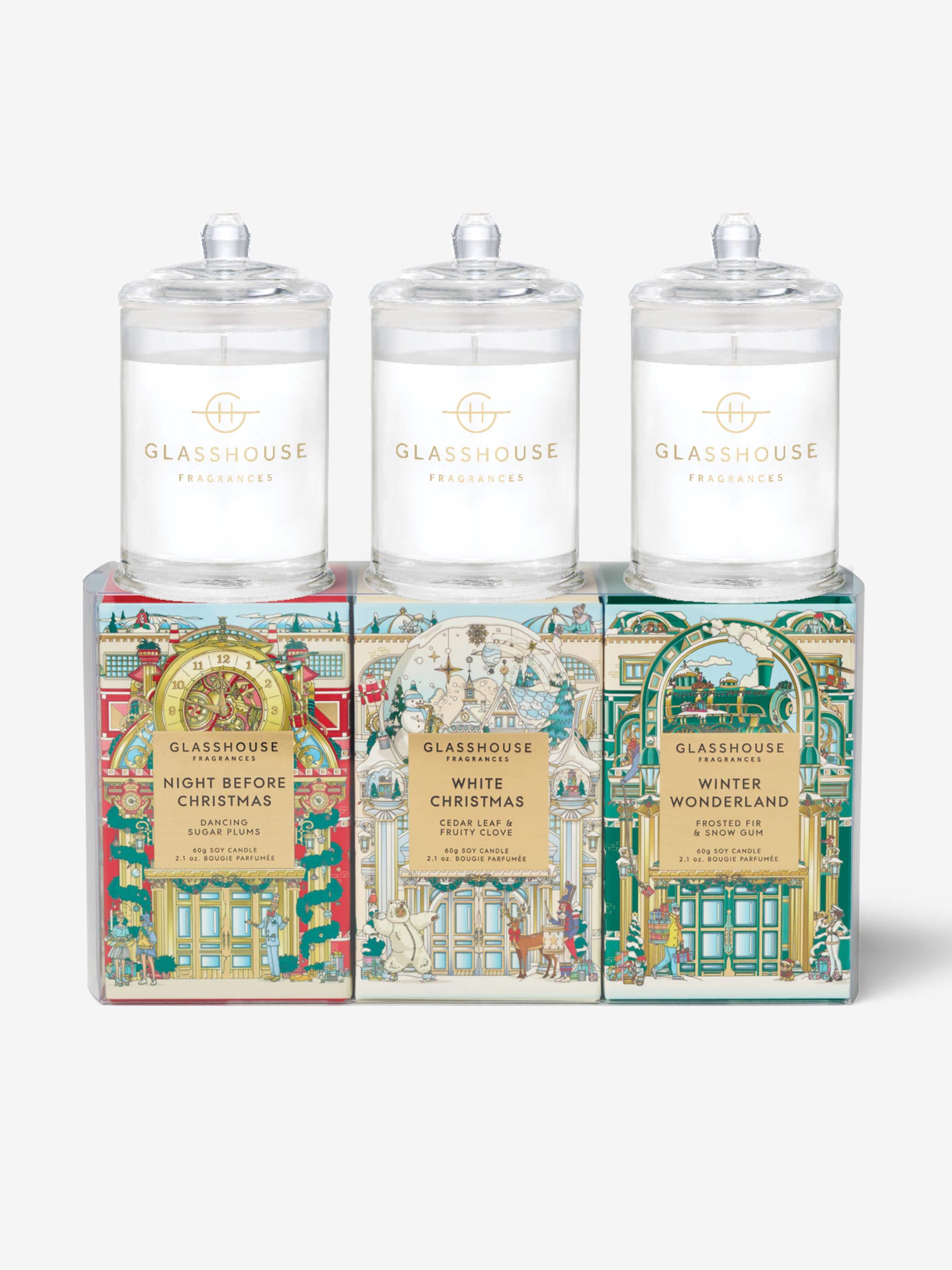Glasshouse Fragrances Limited Edition Christmas Trio 3X 60G Candles