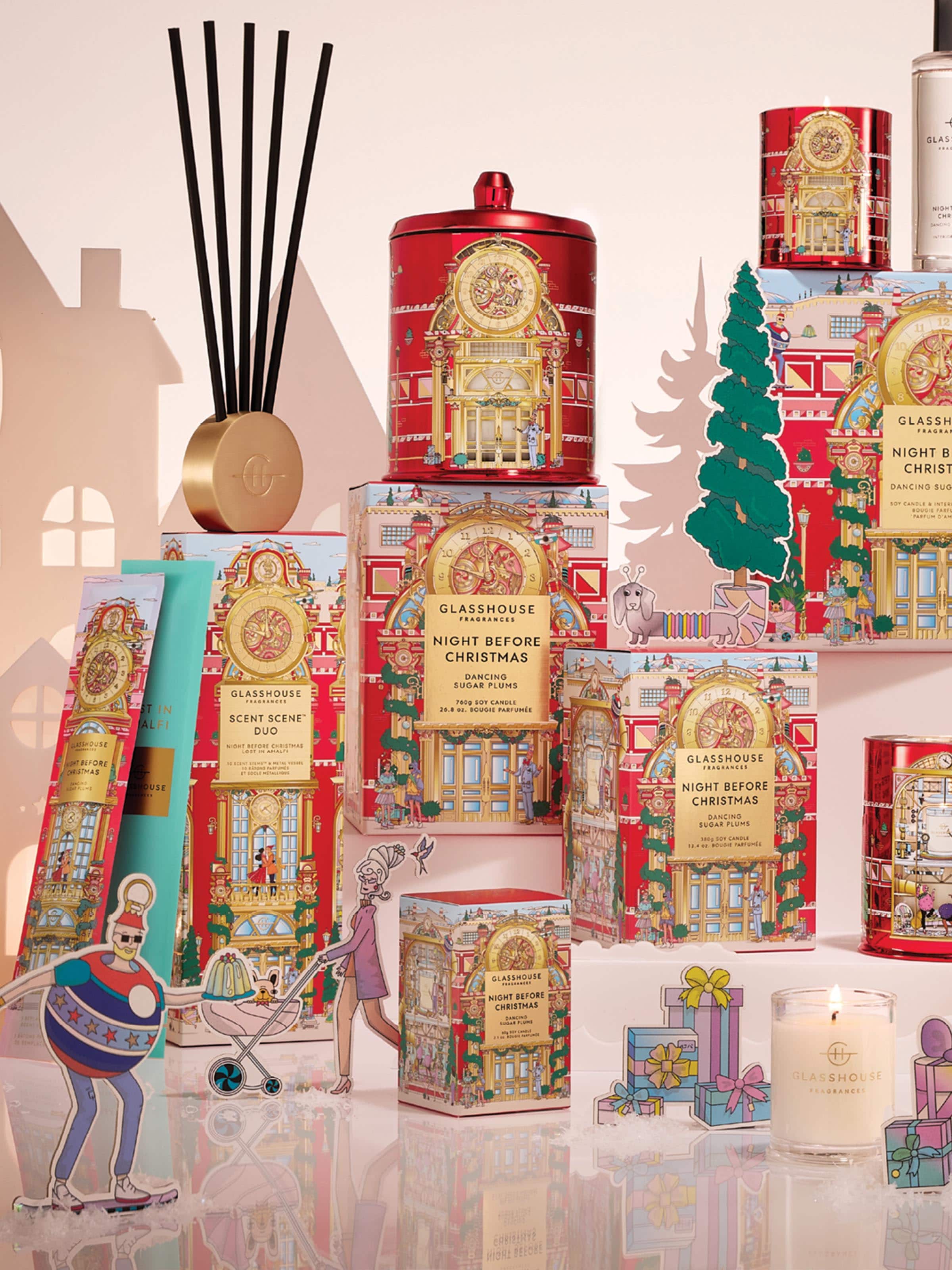 Glasshouse Fragrances Limited Edition Night Before Christmas 60G Candle