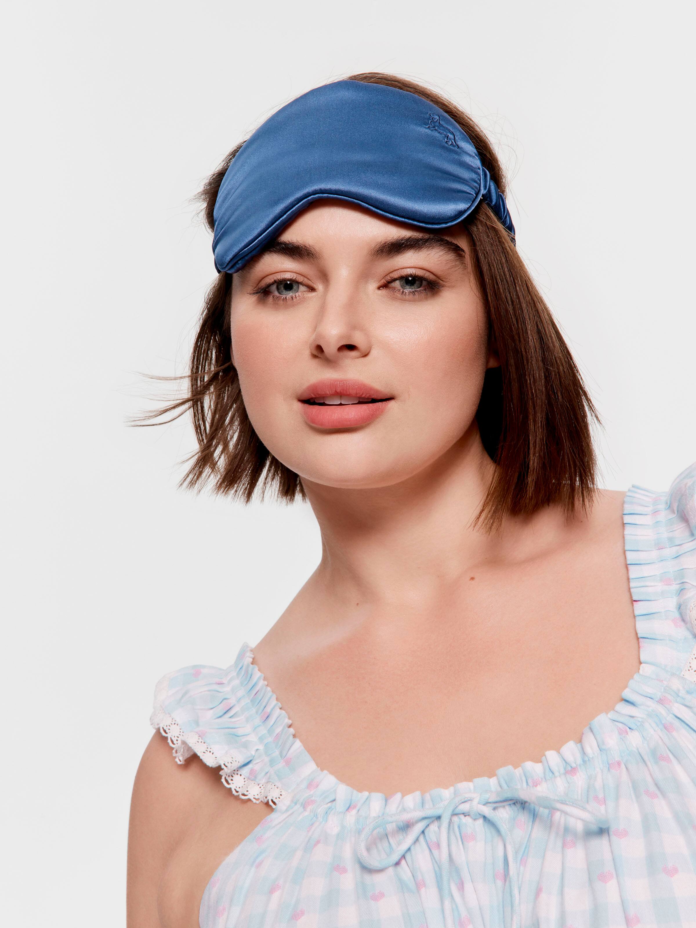 Blue Mulberry Silk Eye Mask
