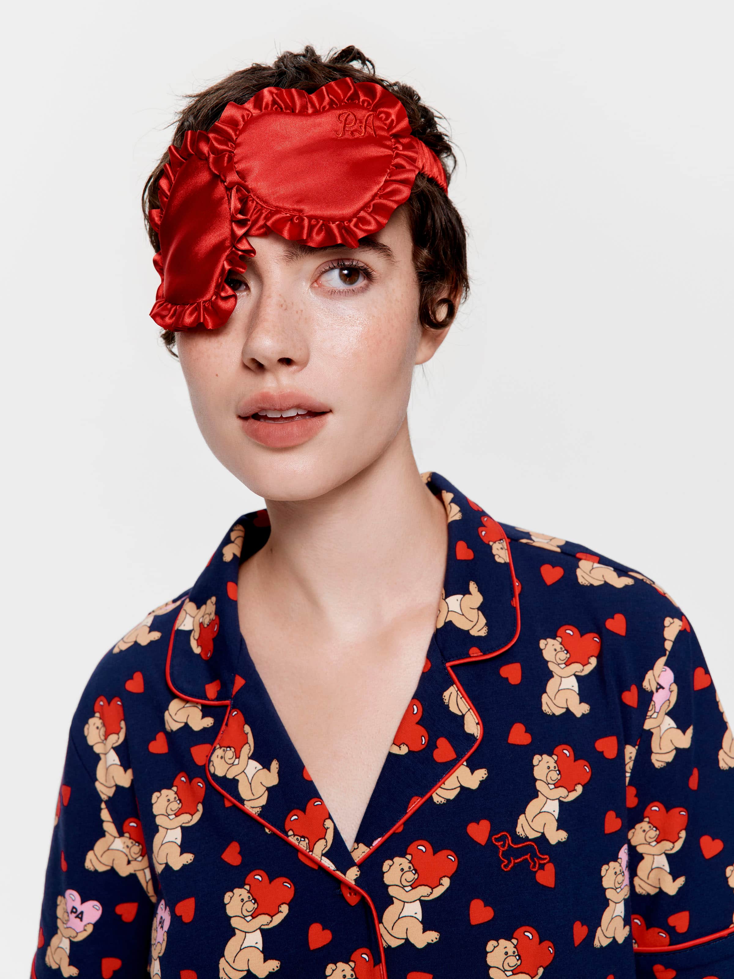 Ruffle Heart Eye Mask