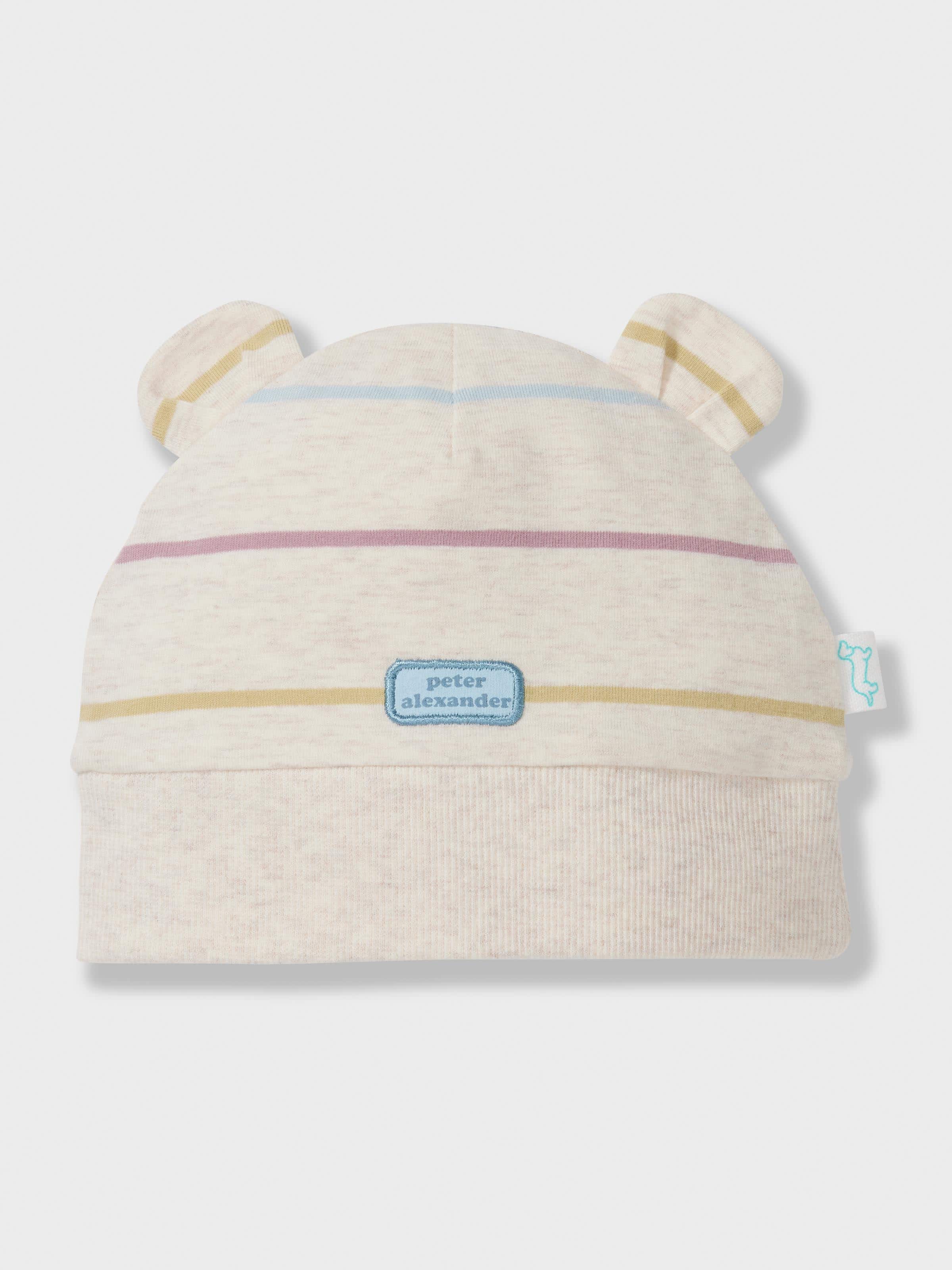 Baby Organics Striped Baby Beanie & Bootie Set