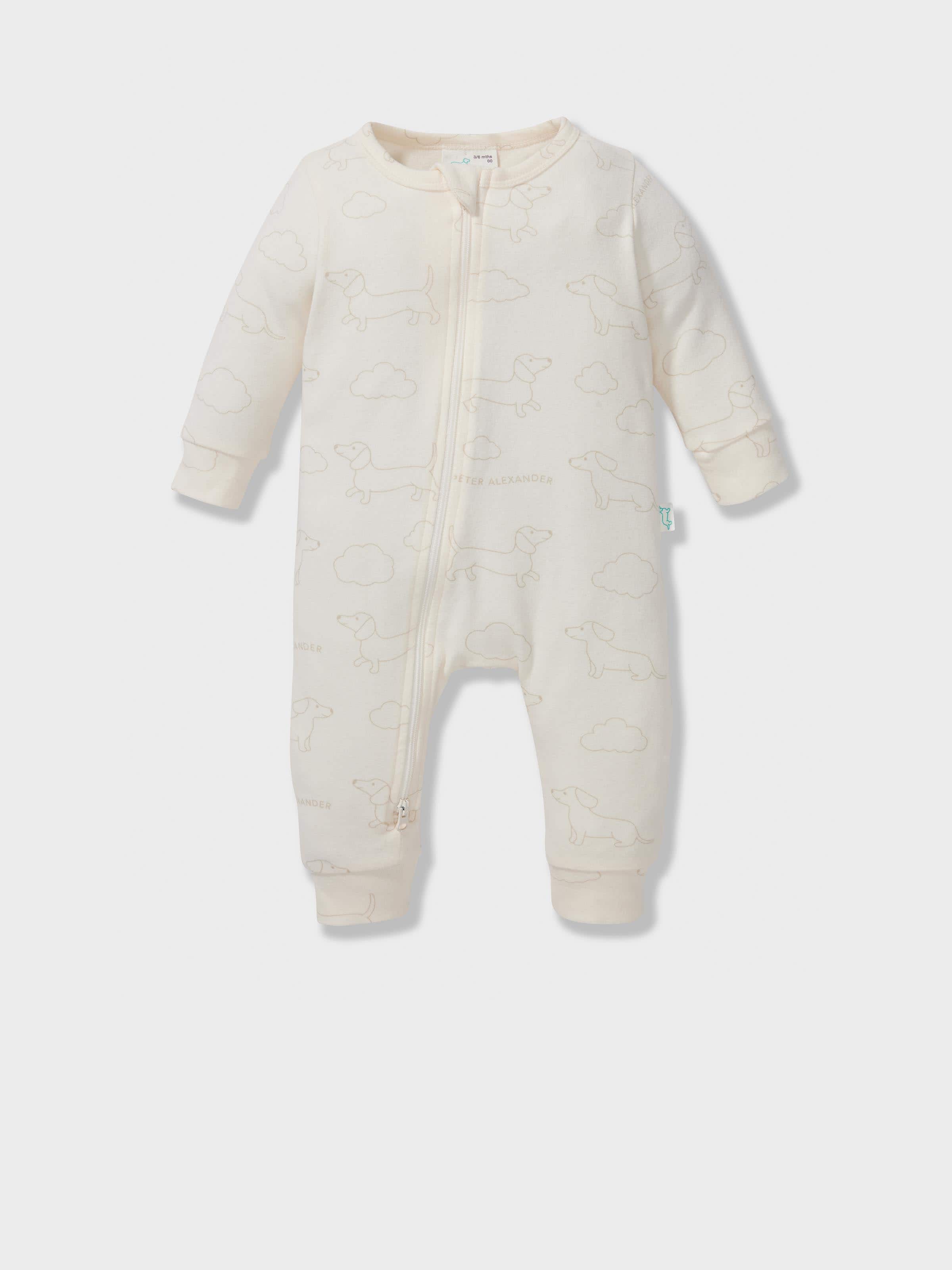 Baby Organics White Penny Print Jumpsuit