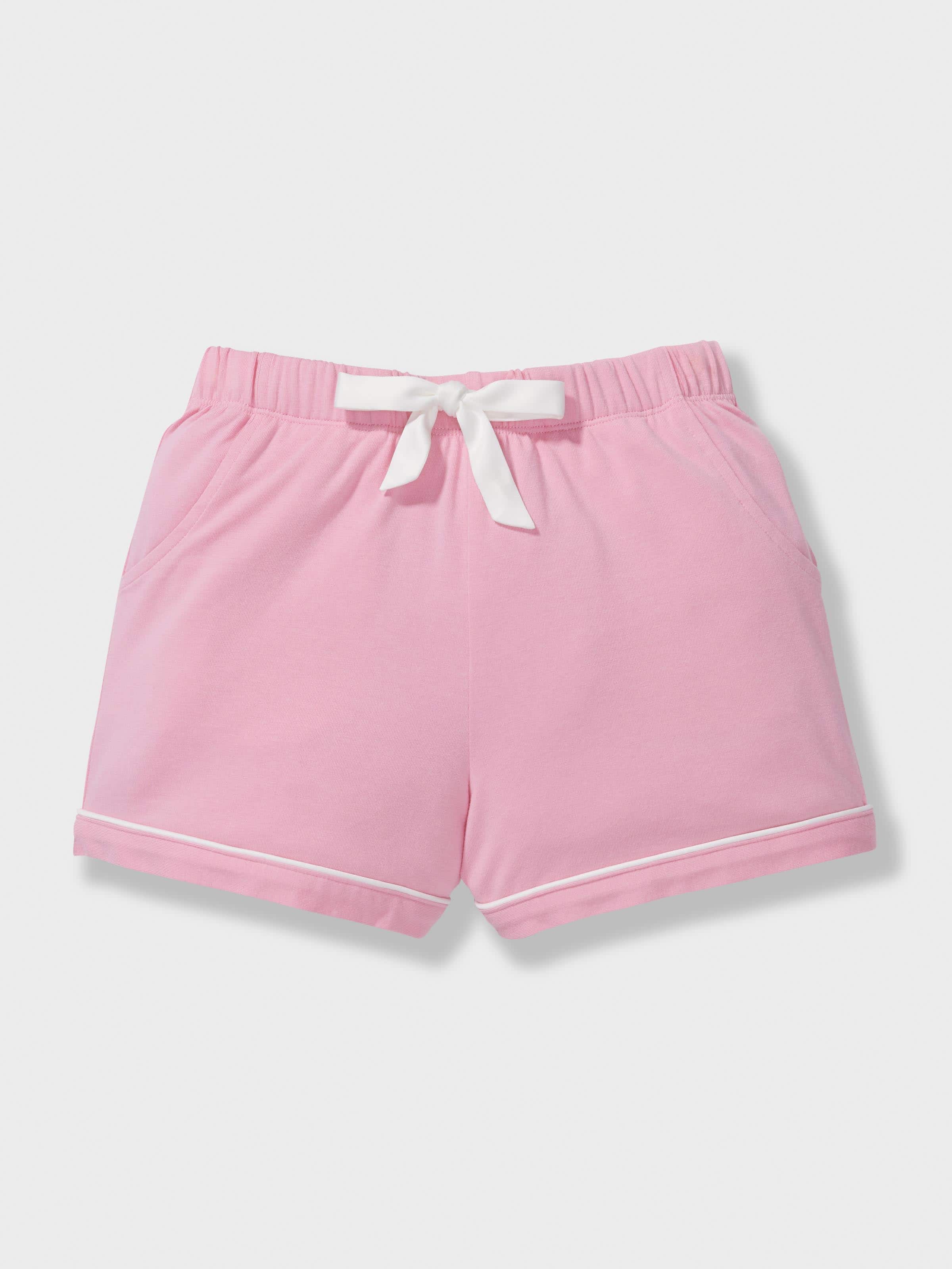 Jnr Girls Pink Bamboo Short Classic Pj Set