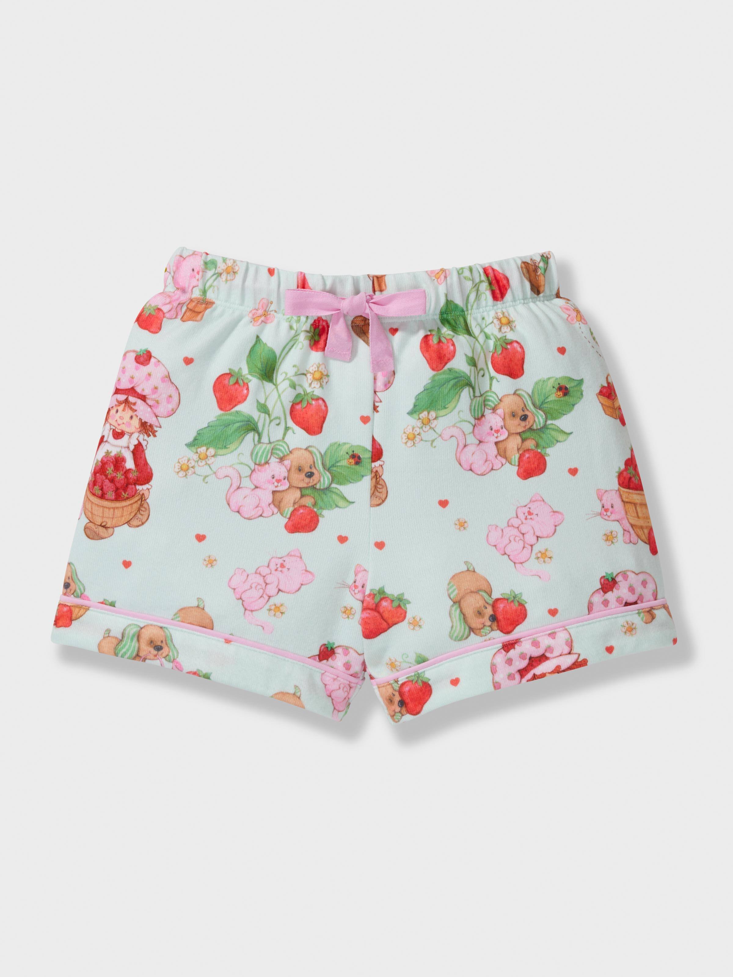 Girls Strawberry Shortcake Plush Classic Shortie Pj Set