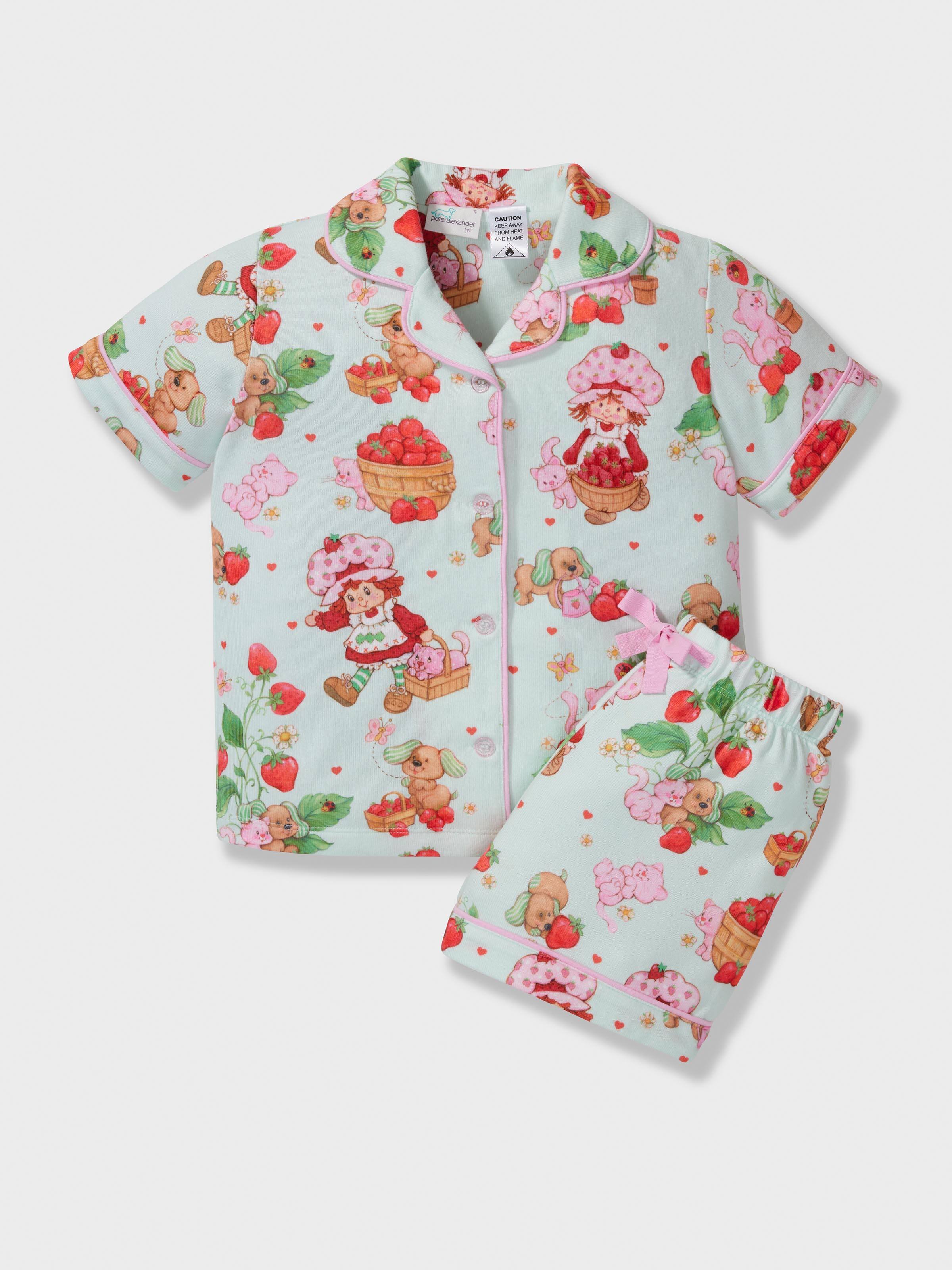 Girls Strawberry Shortcake Plush Classic Shortie Pj Set