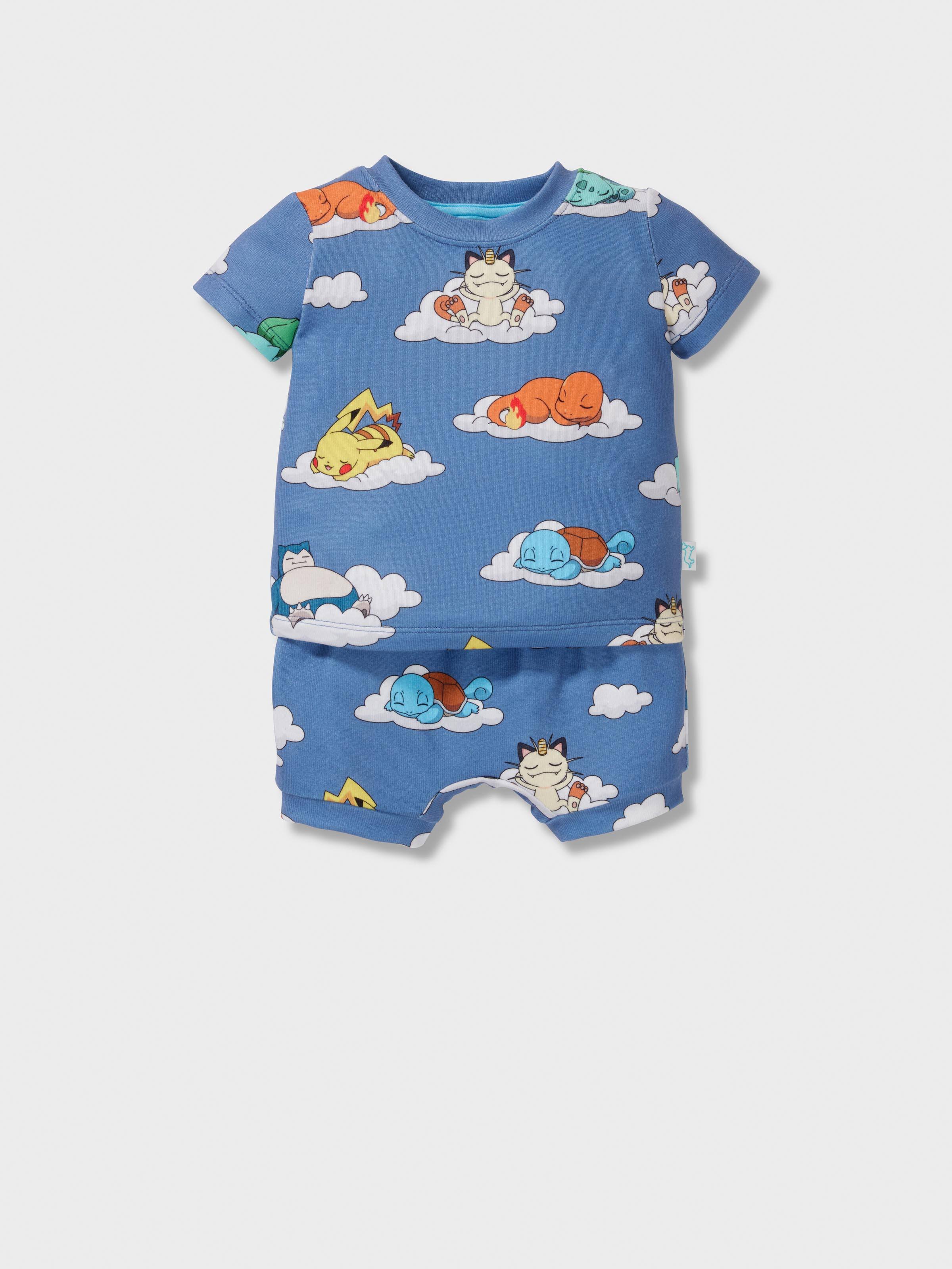 Baby Sleeping Pokemon Plush Short Pj Set