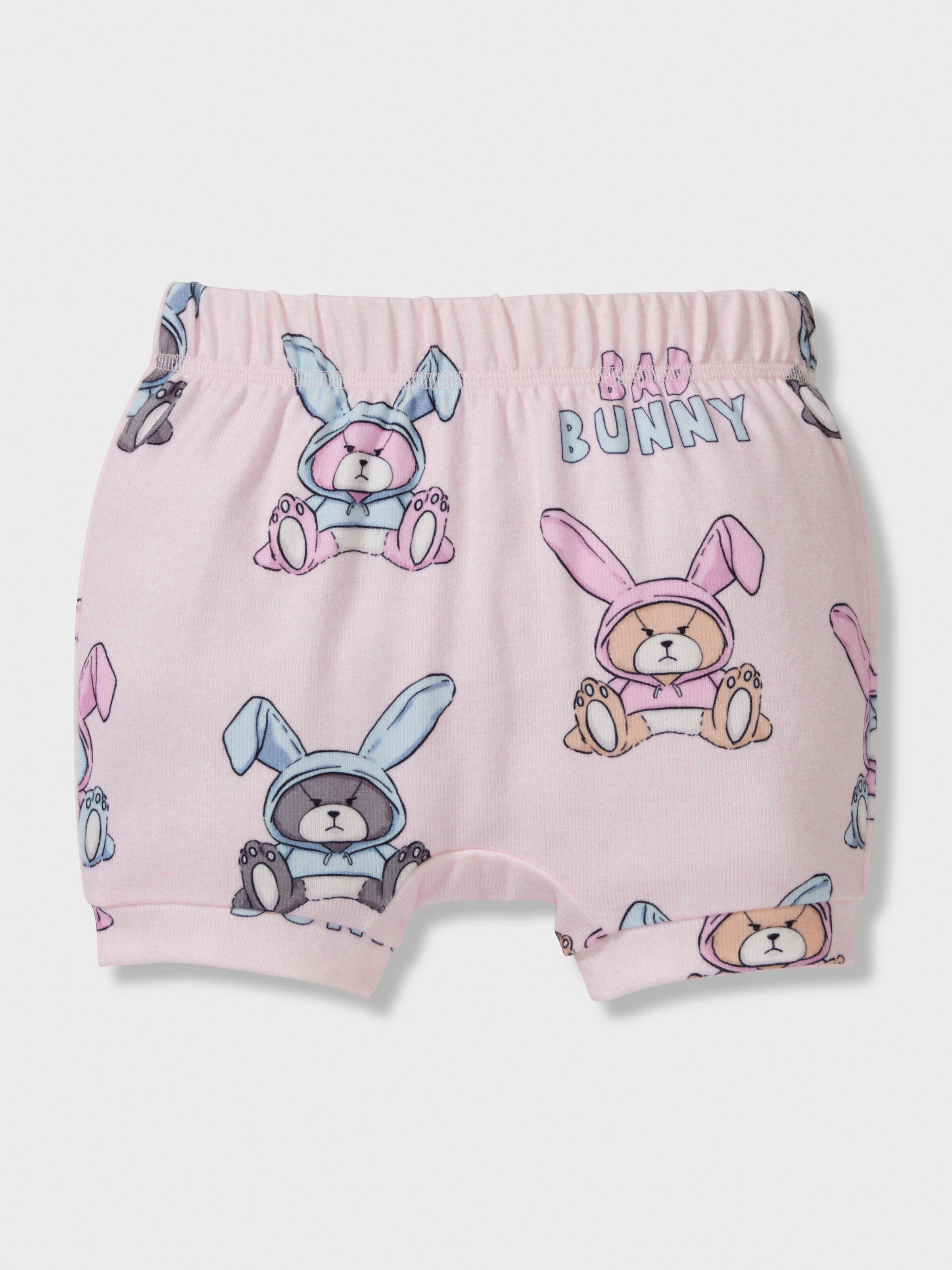 Baby Girl Bad Bunny Plush Short Pj Set