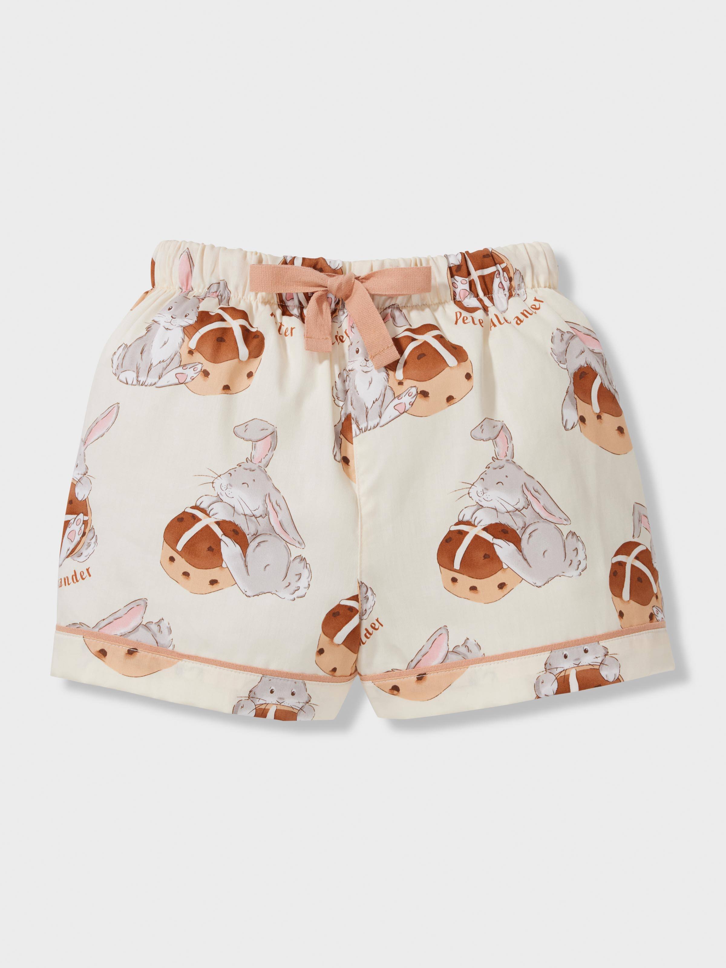 Kids Hot Cross Buns 100% Cotton Short Classic Pj Set