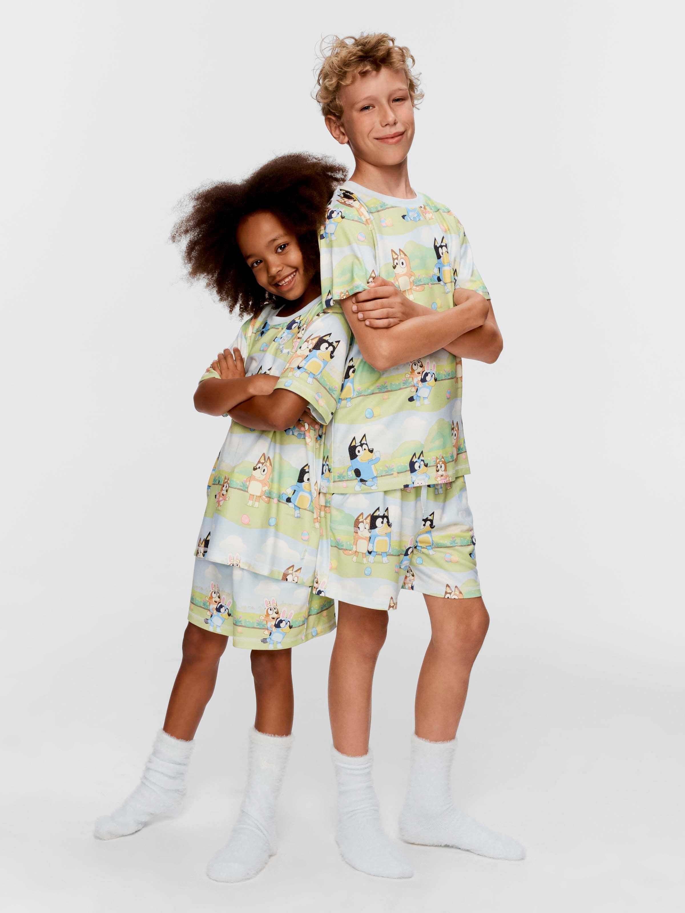 Kids Bluey Plush Short Pj Set