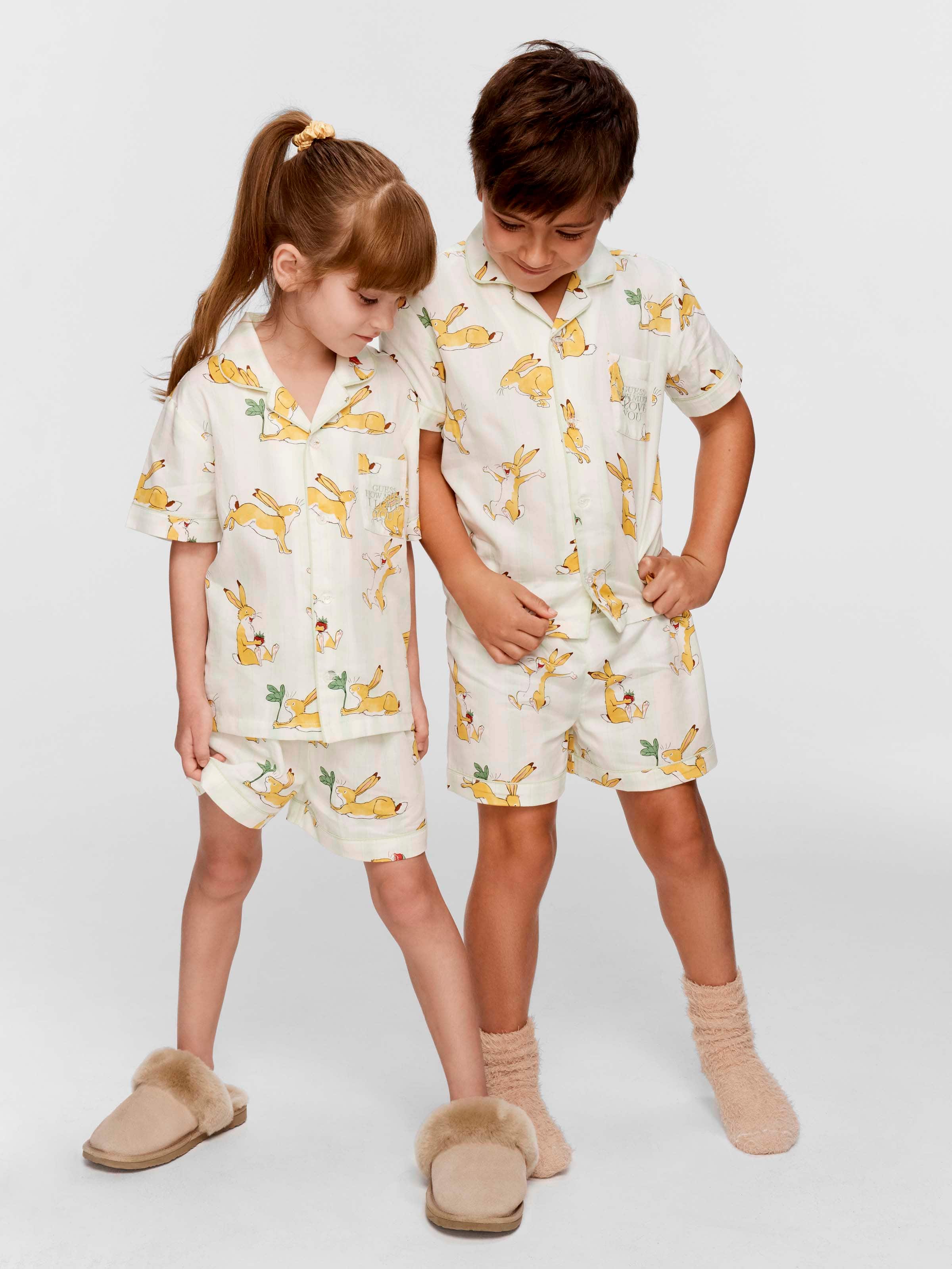 Jnr Kids Guess How Much I Love You 100% Cotton Short Classic Pj Set