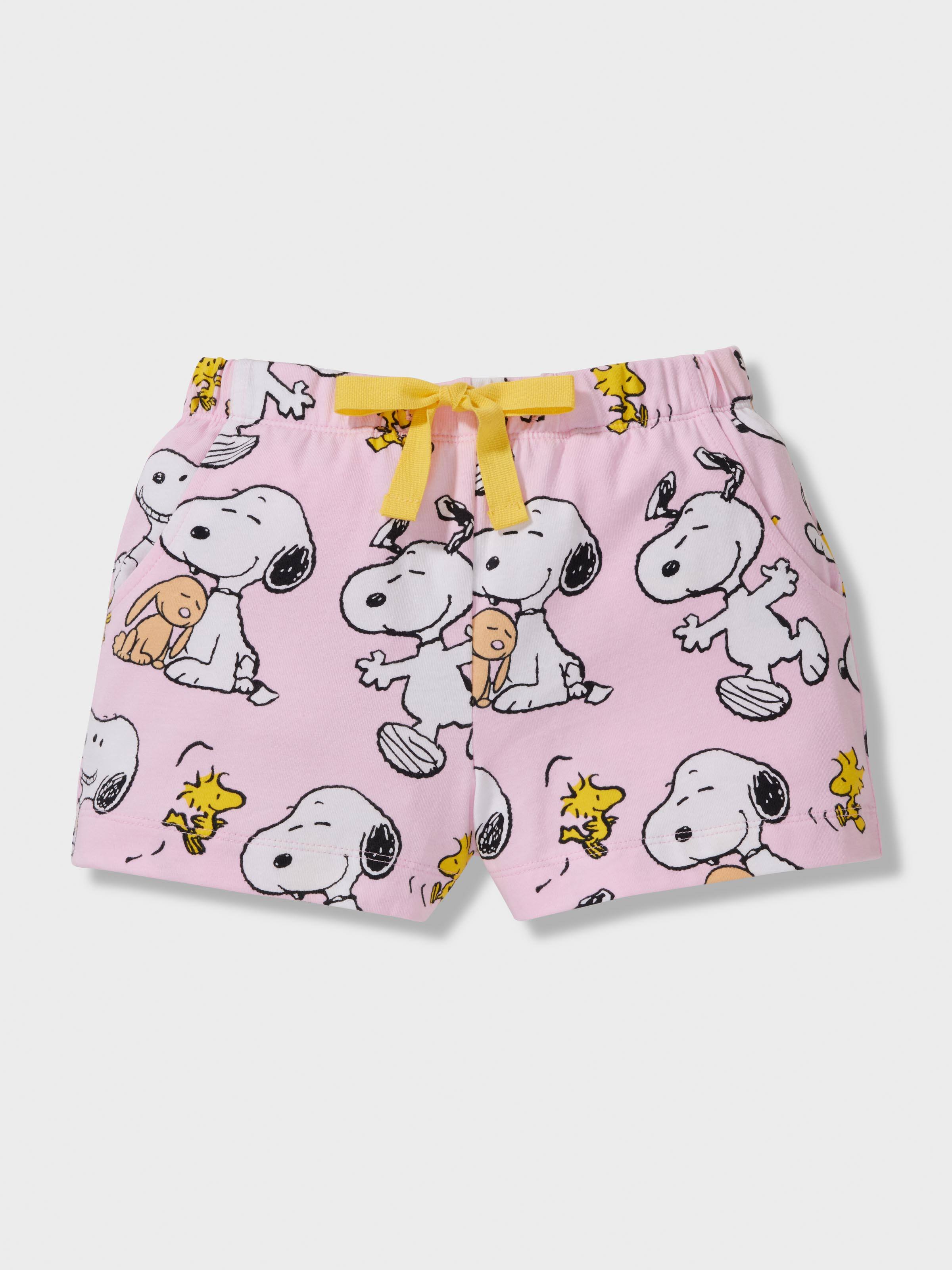 Jnr Girls Snoopy Short Classic Pj Set
