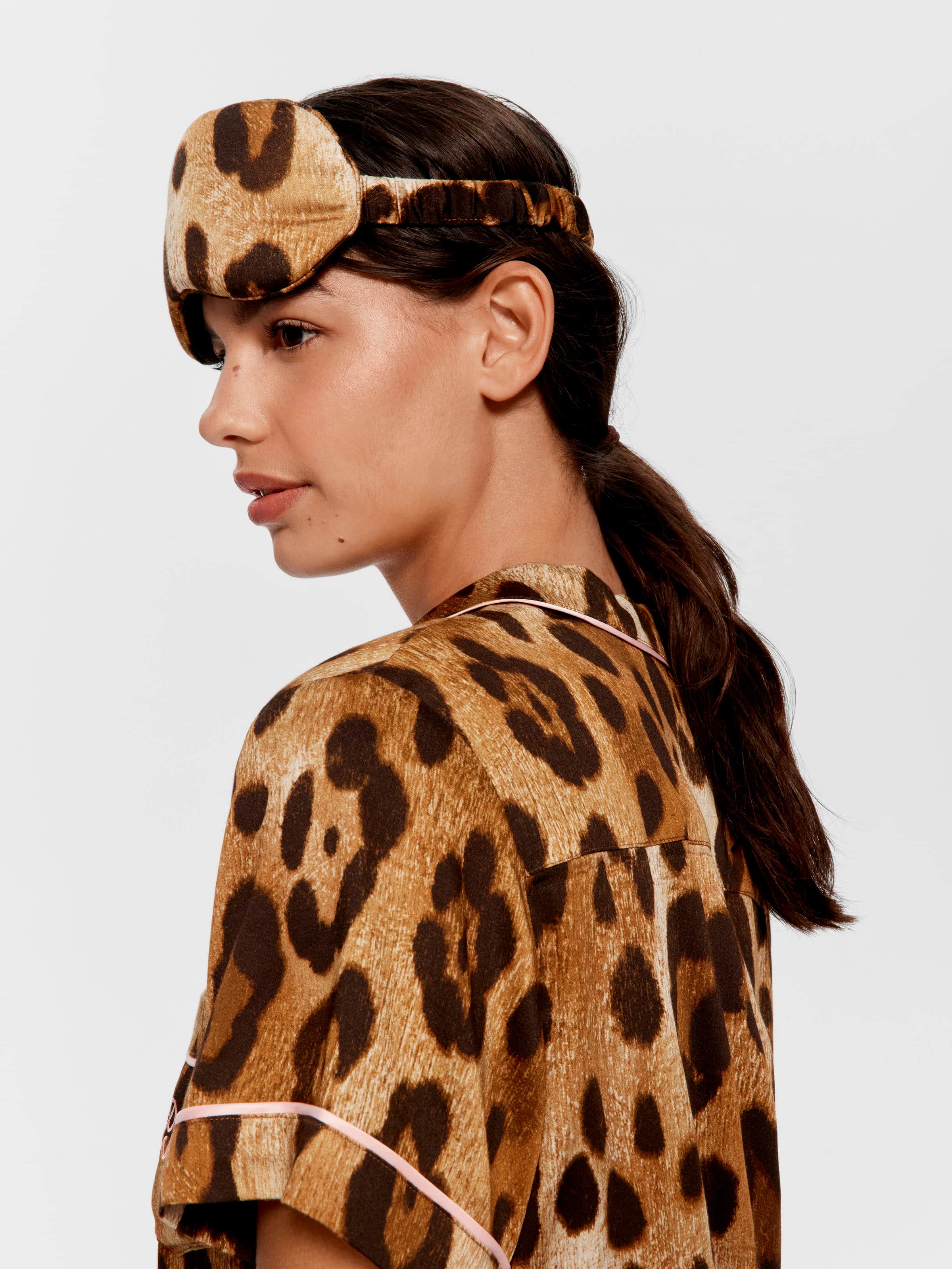 Leopard Satin Eye Mask