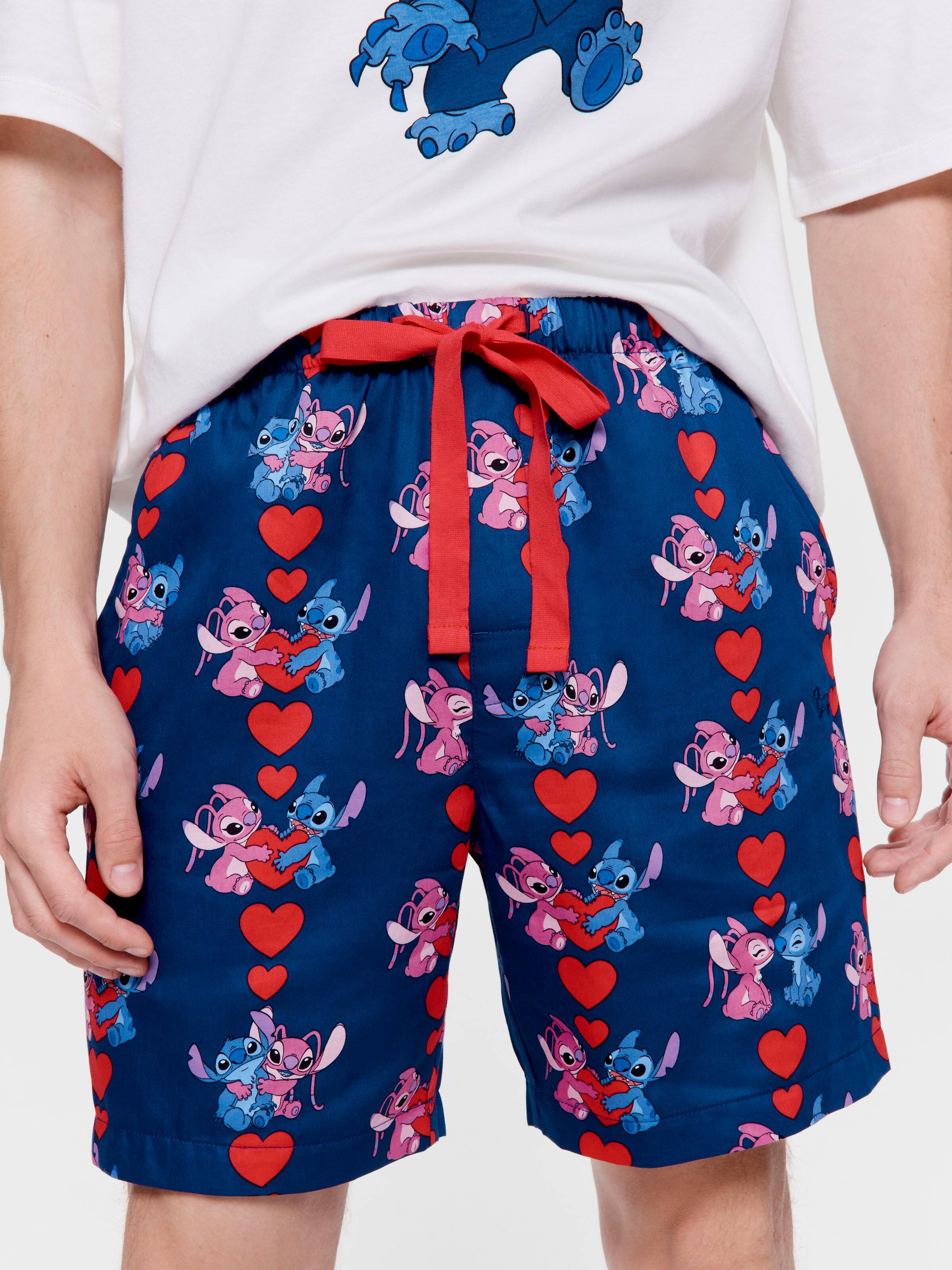 Disney Stitch & Angel 100% Cotton Mid Short