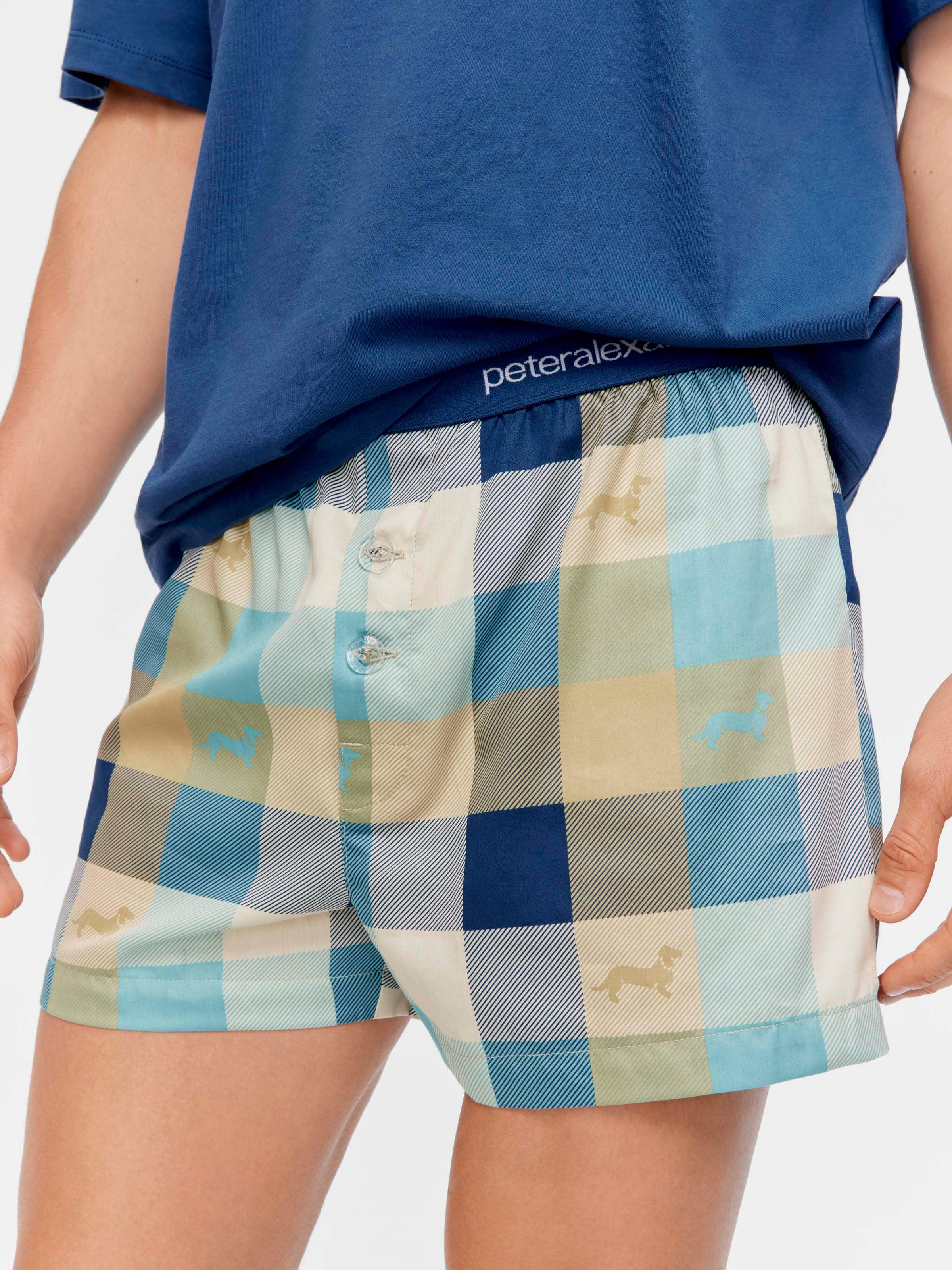 Pop Colour Check 100% Cotton Boxer Short