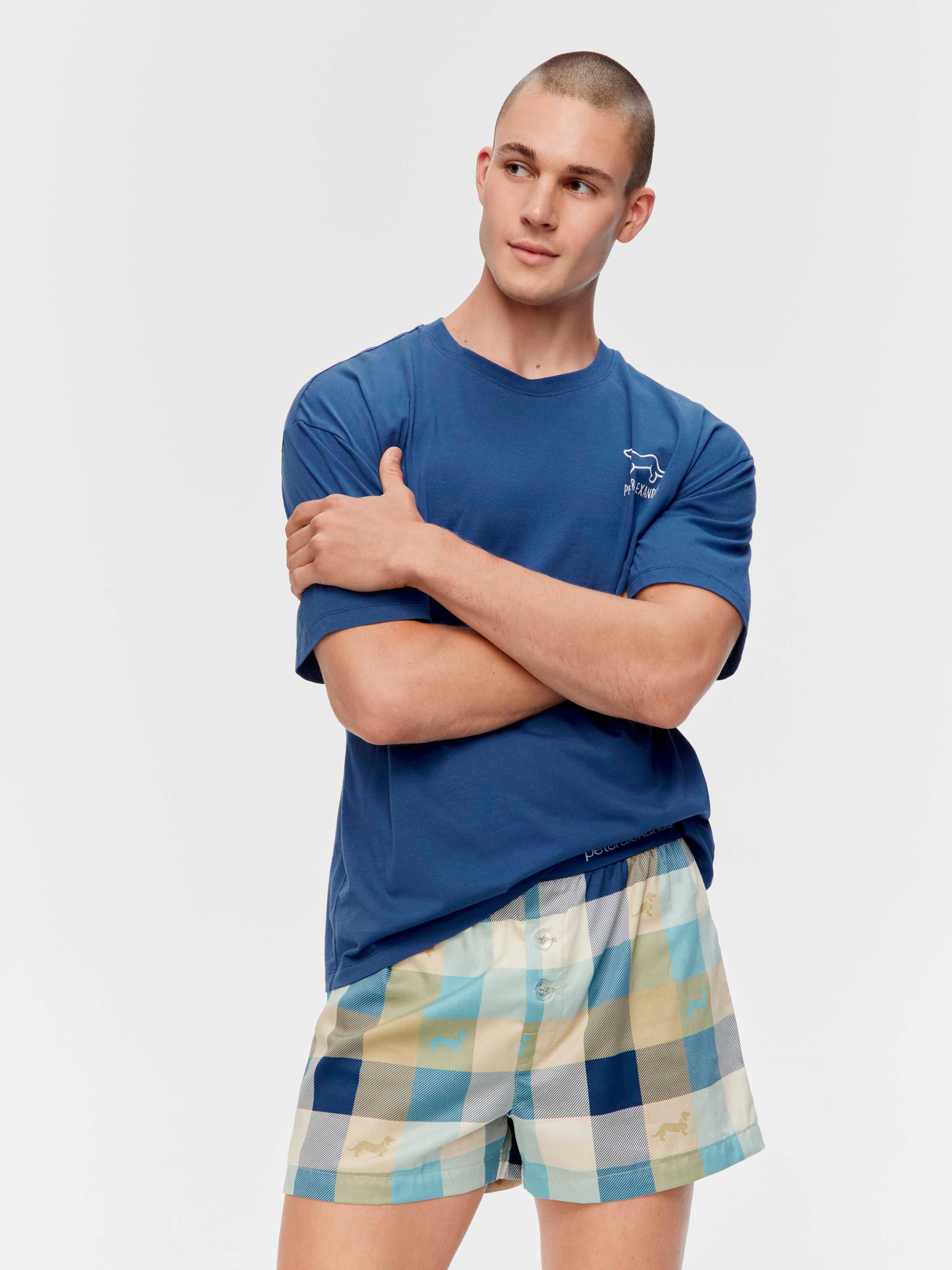 Pop Colour Check 100% Cotton Boxer Short