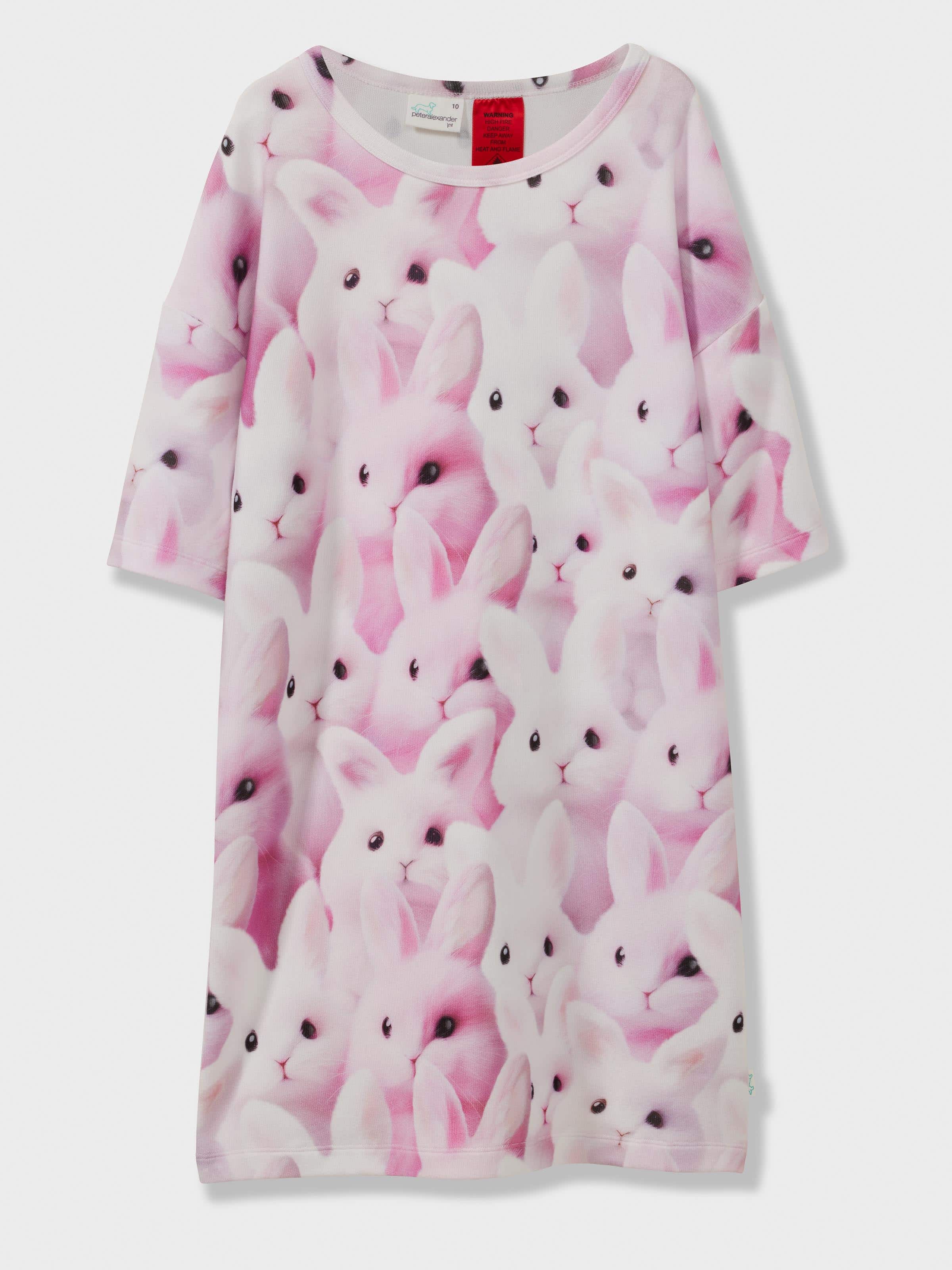 Girls Soft Bunny Plush Nightie