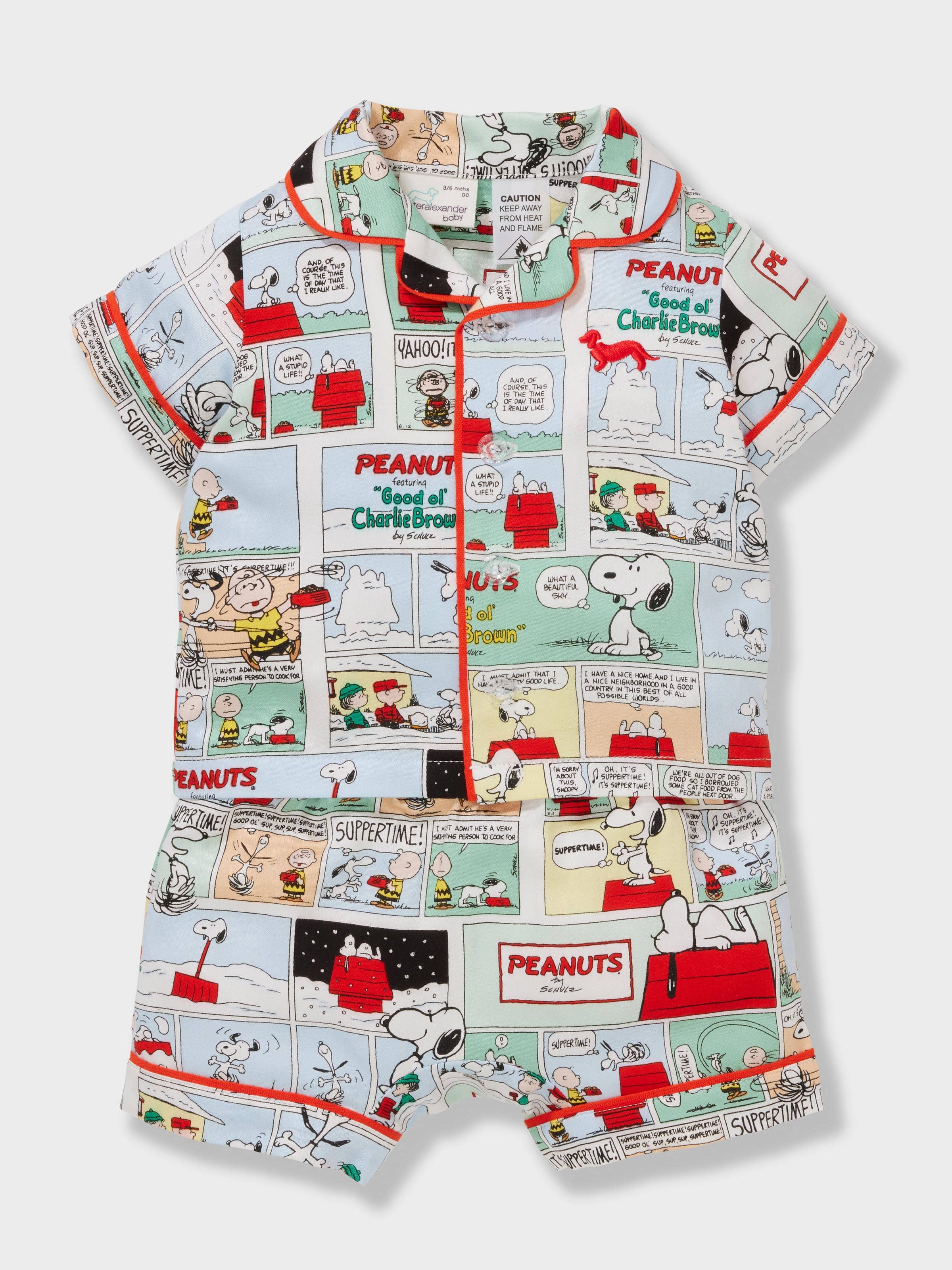 Baby Peanuts Comic 100% Cotton Short Classic Pj Set