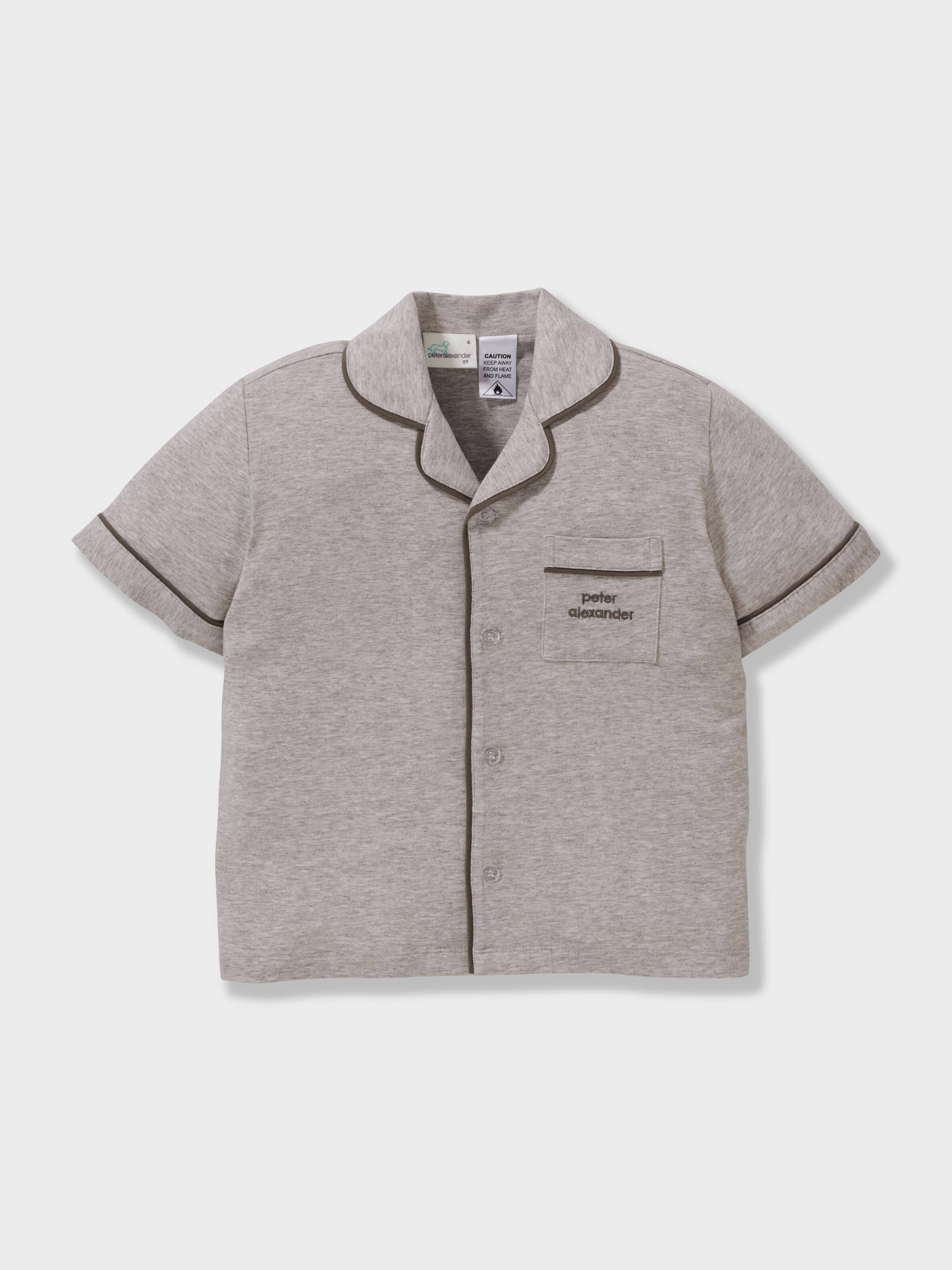 Jnr Boys Grey Classic Short Pj Set