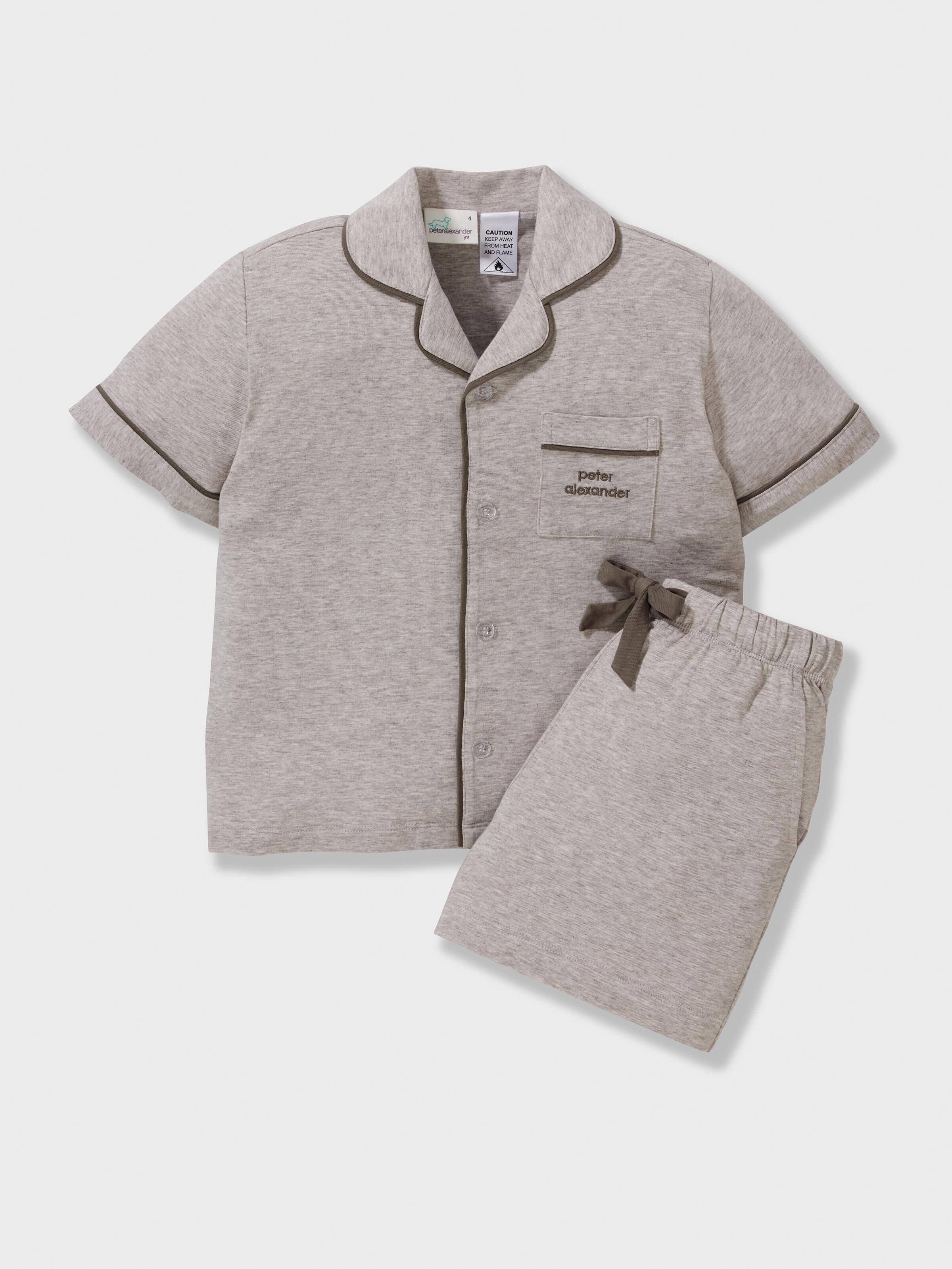 Boys Grey Classic Short Pj Set