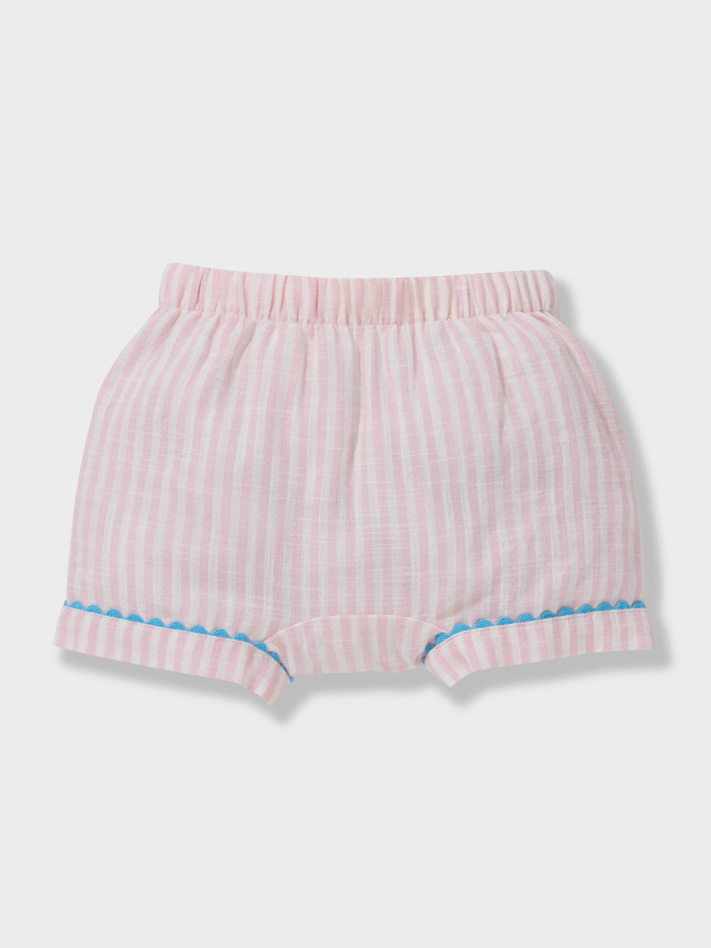 Baby Stripe Birdie 100% Cotton Short Classic Pj Set