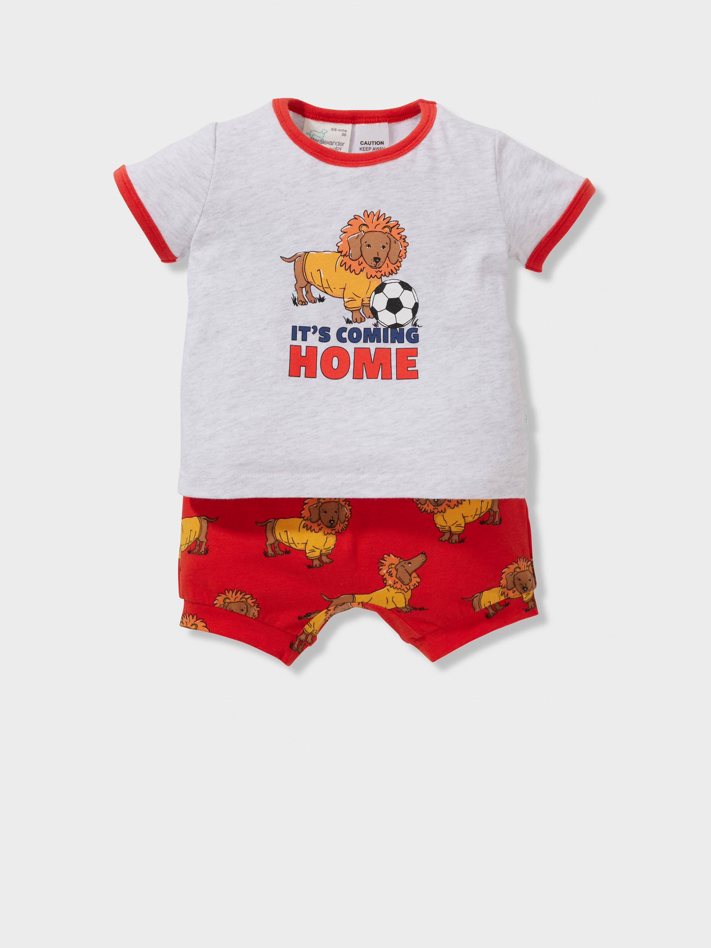 Baby Football Lions Short Pj Set