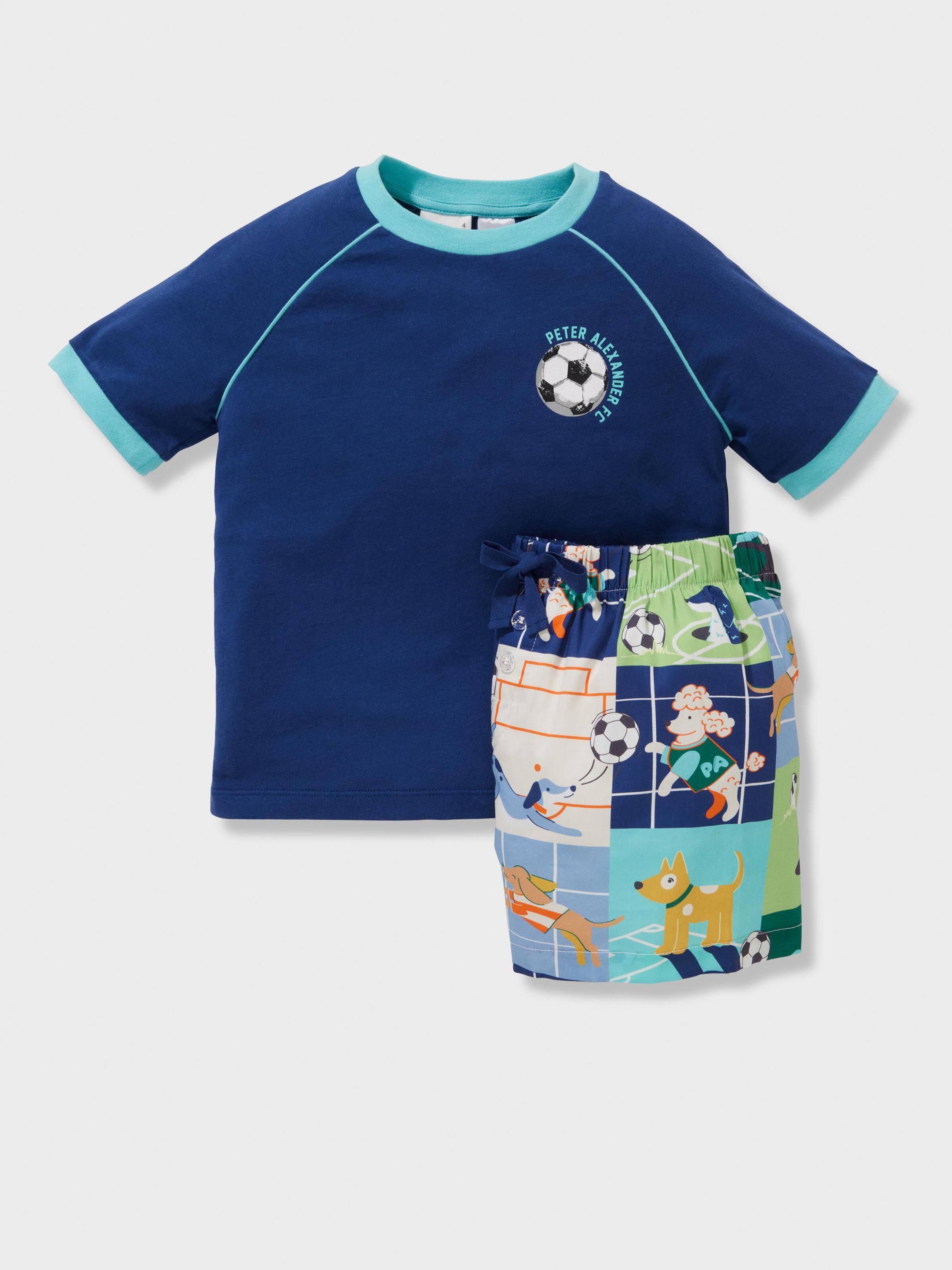 Jnr Boys Football Dogs Short Pj Set