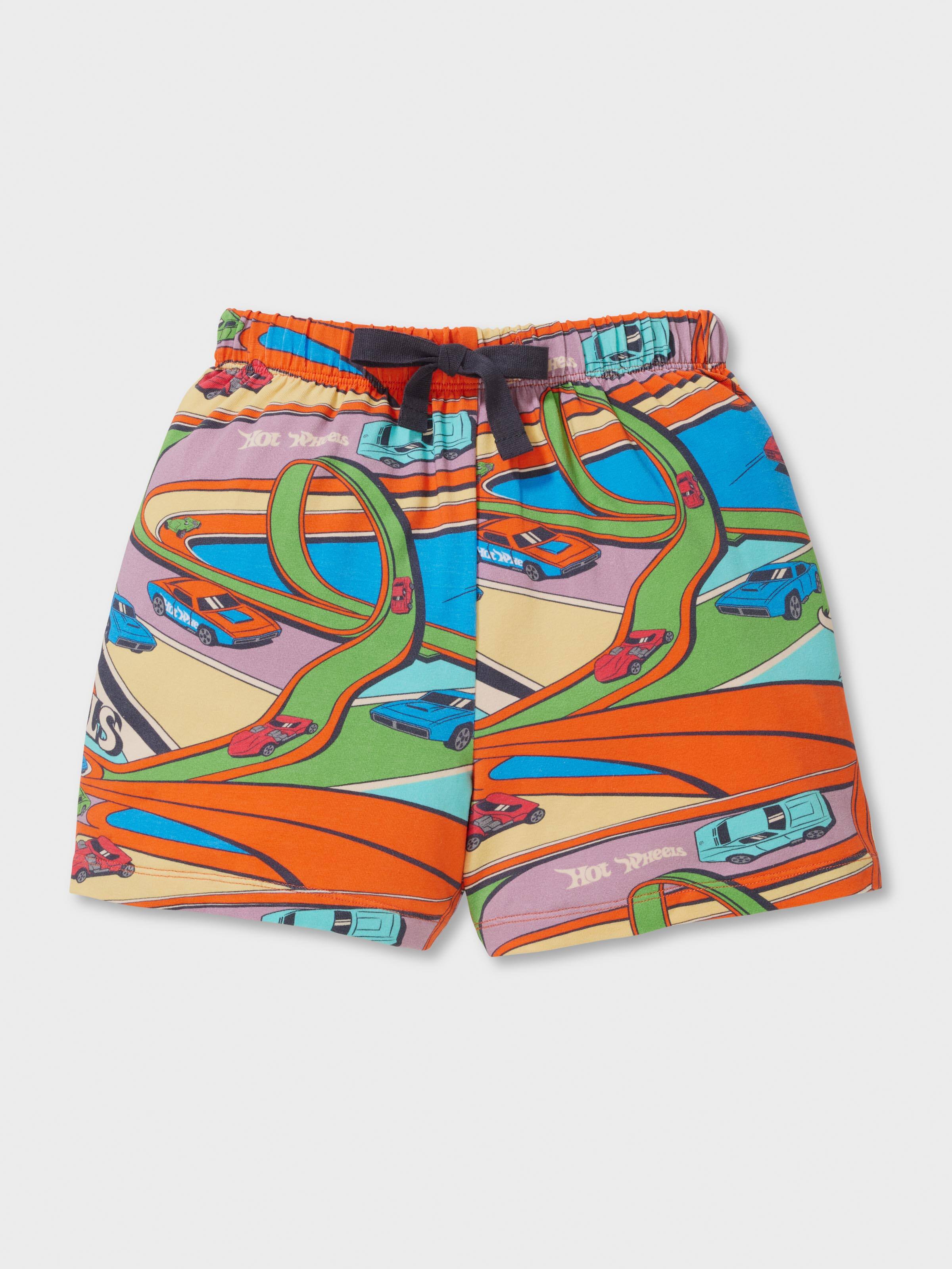 Jnr Boys Hot Wheels Short Pj Set