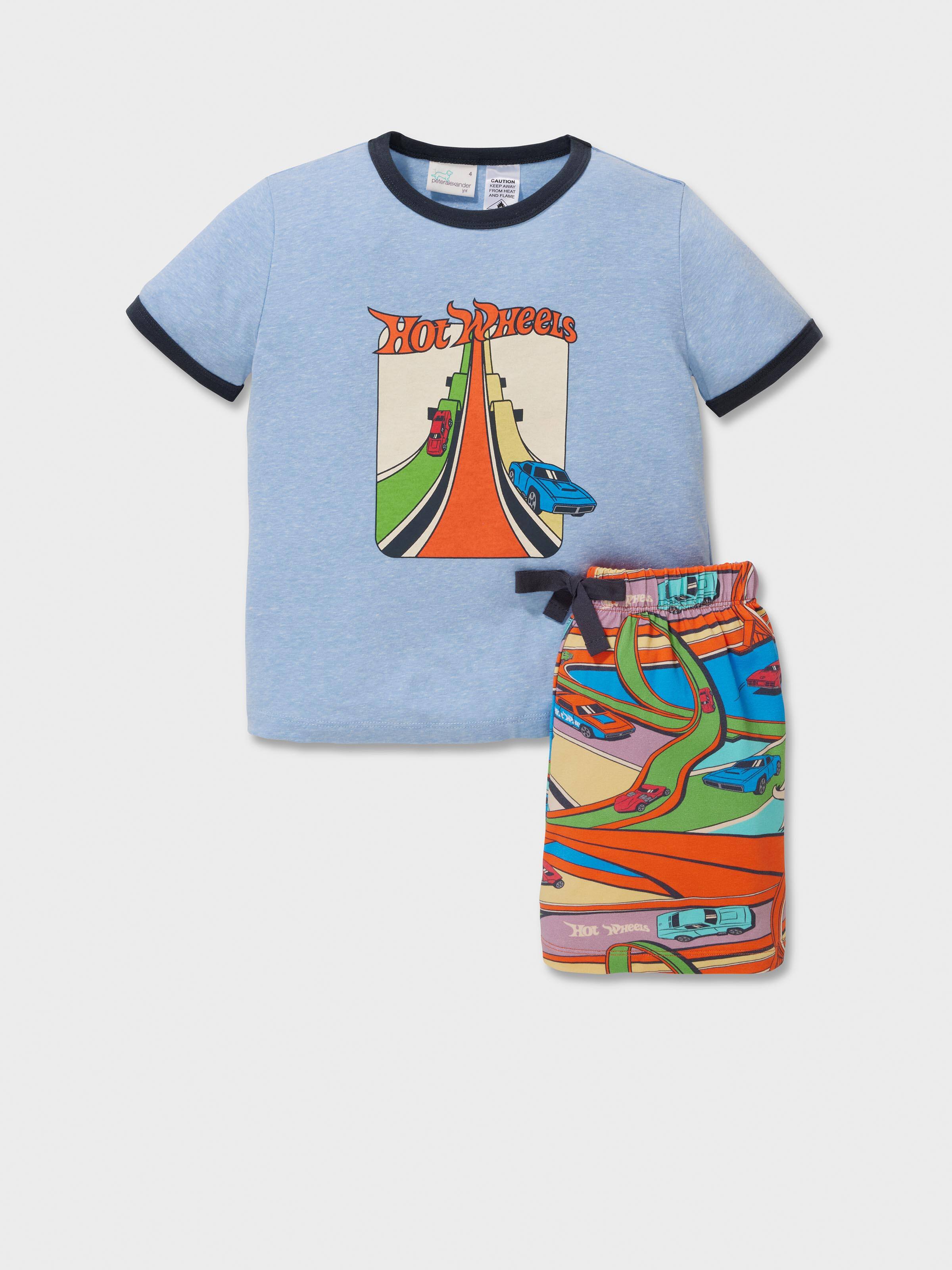 Jnr Boys Hot Wheels Short Pj Set