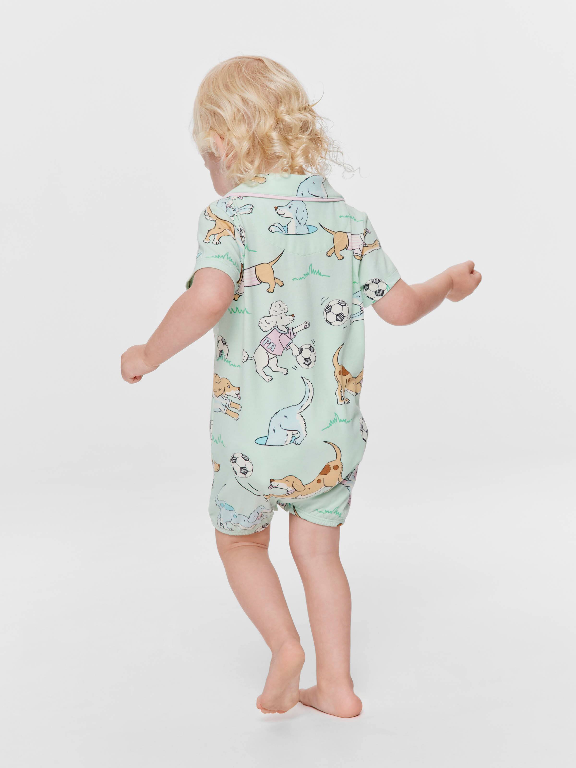 Baby Football Dogs Romper