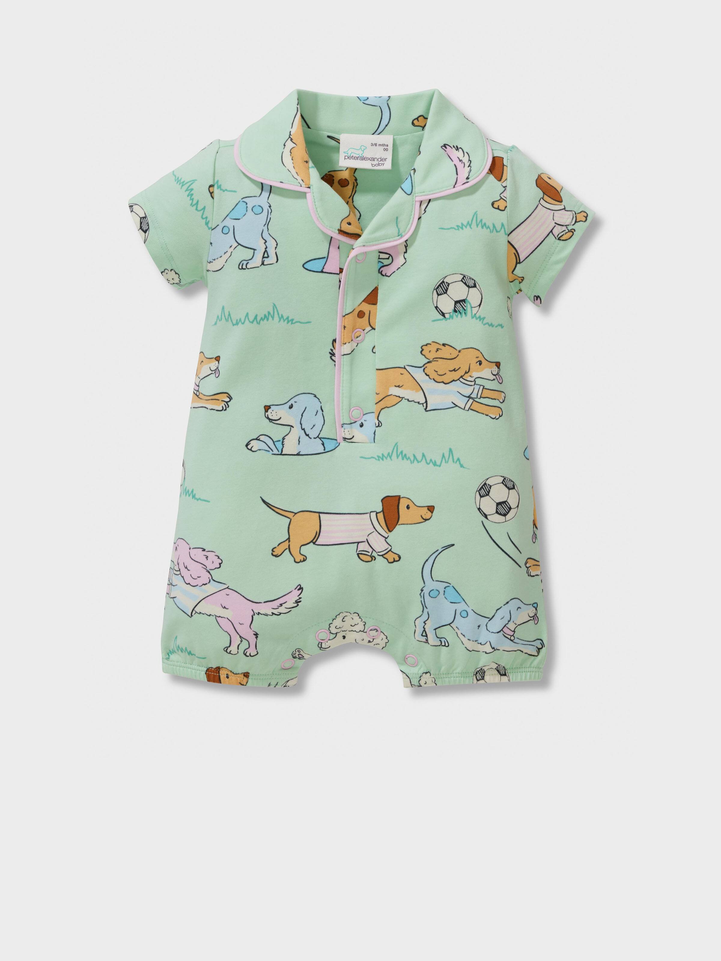 Baby Football Dogs Romper