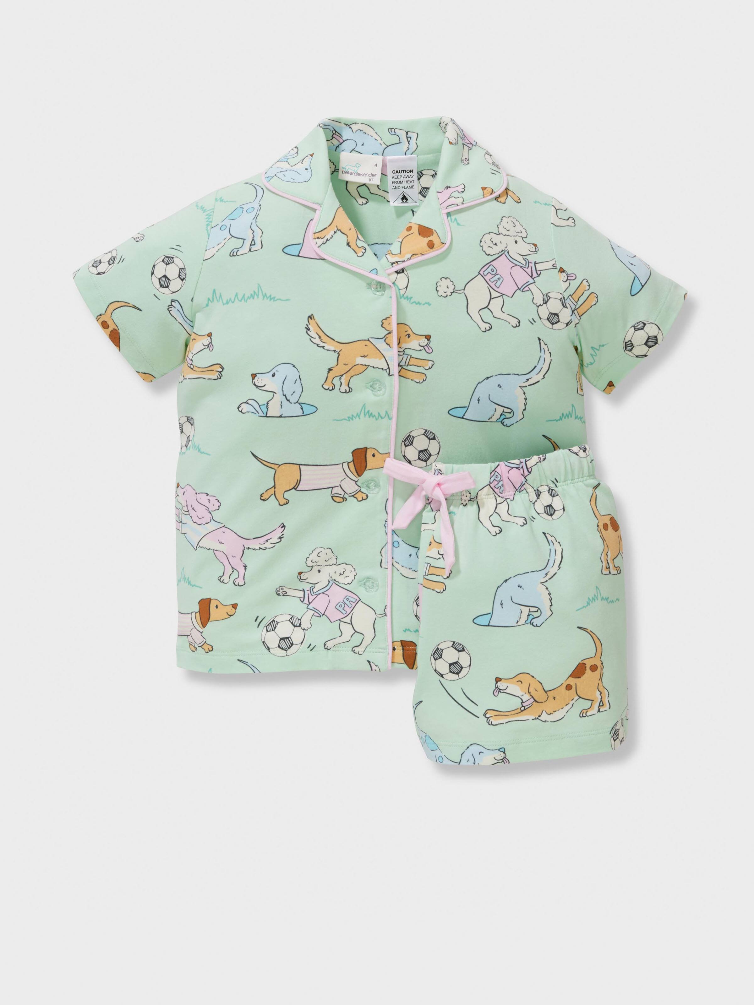 Jnr Girls Football Dogs Classic Short Pj Set