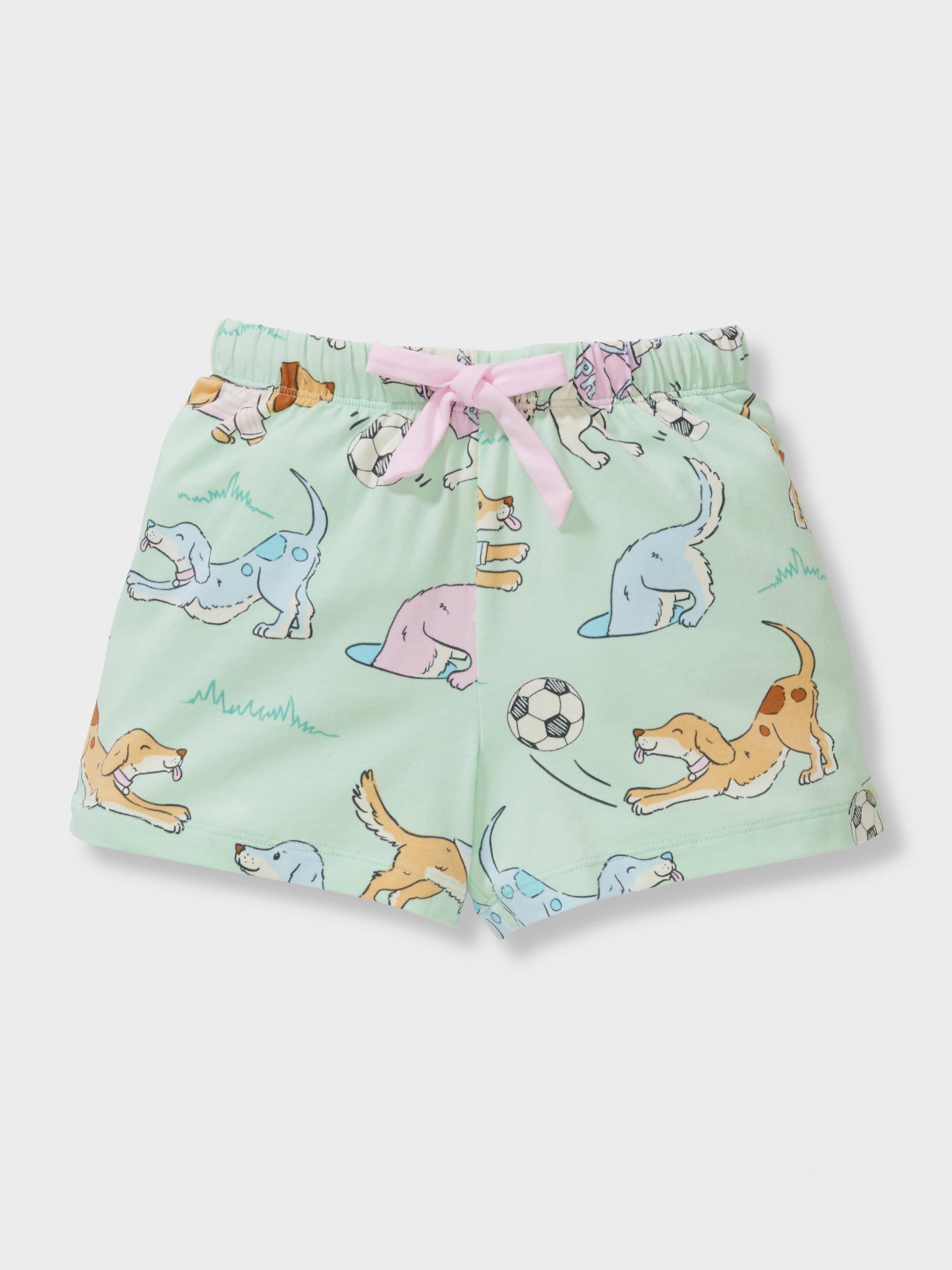 Girls Football Dogs Classic Short Pj Set