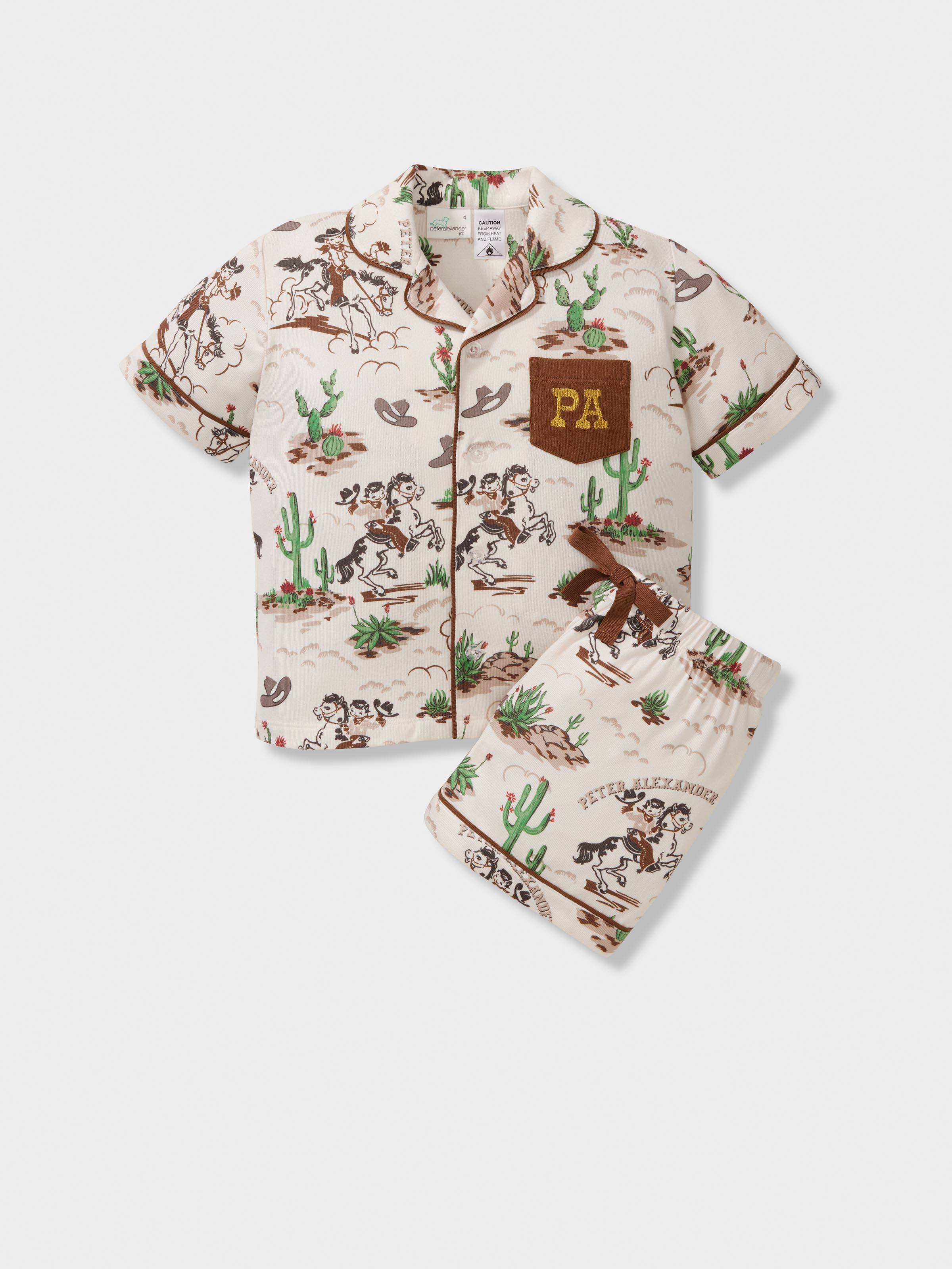 Boys Western Plush Short Classic Pj Set